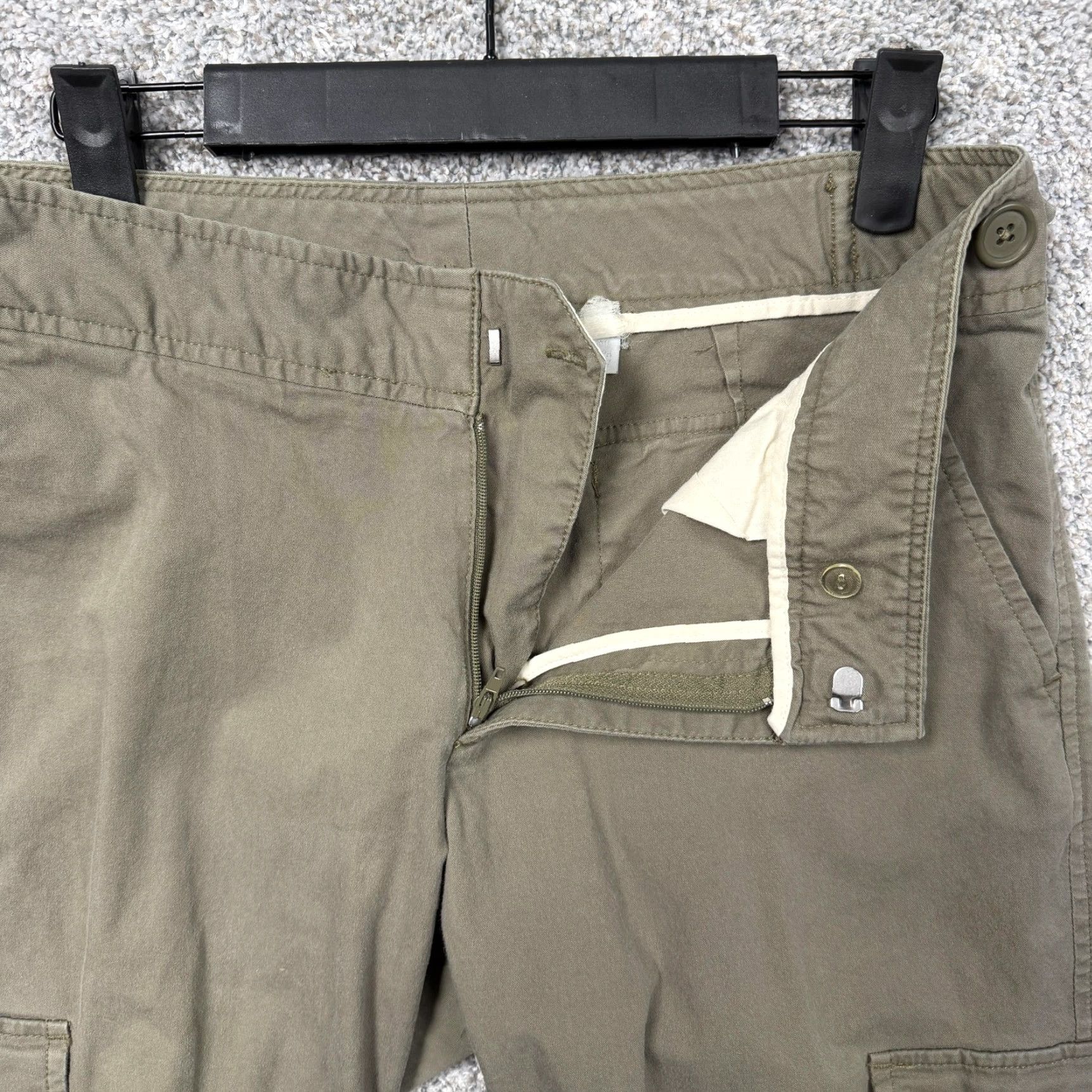 Gap GAP Pants 8P Military Green Cargo Twill Straight Leg Utility Hiking Gorpcore Size 30" / US 8 / IT 44 - 6 Thumbnail