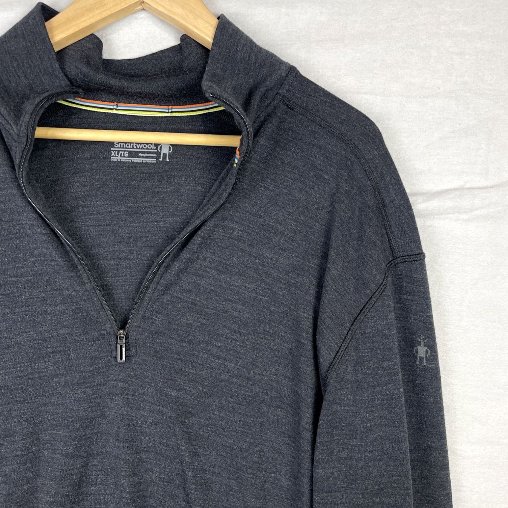 Smartwool SmartWool Sweater Mens XL Black Classic Thermal Merino Wool Base Layer 1/4 Zip Size US XL / EU 56 / 4 - 4 Thumbnail