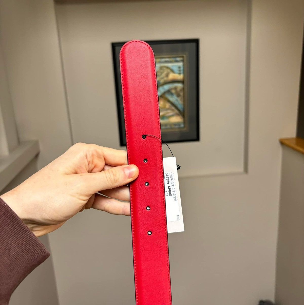 Gucci Gucci Interlock Shiney Silver/Red Metallic Belt Size 42 - 3 Thumbnail