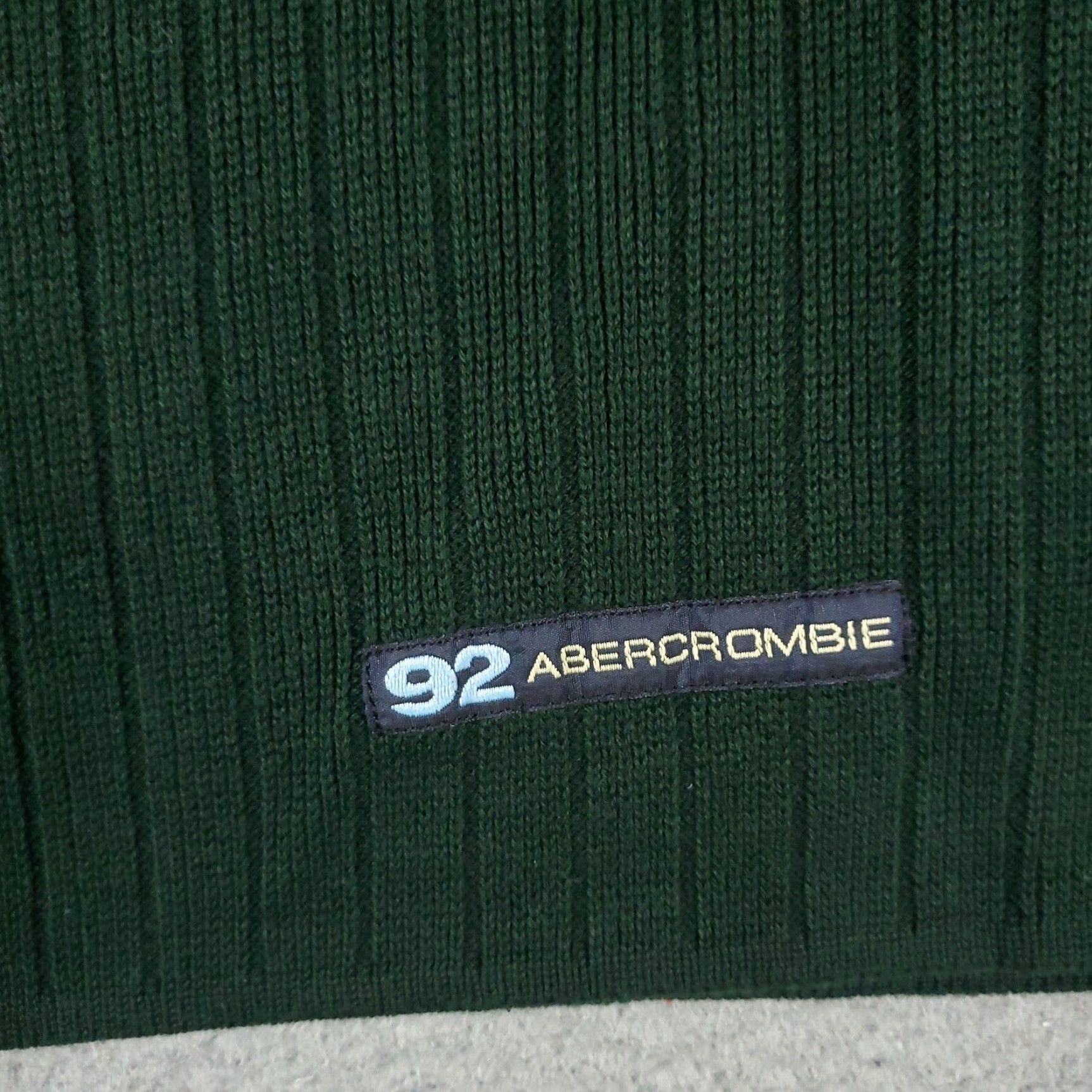 Abercrombie & Fitch VINTAGE Abercrombie & Fitch Crew Neck Pullover Sweater Mens XL Green Cotton Blend Size US XL / EU 56 / 4 - 2 Thumbnail