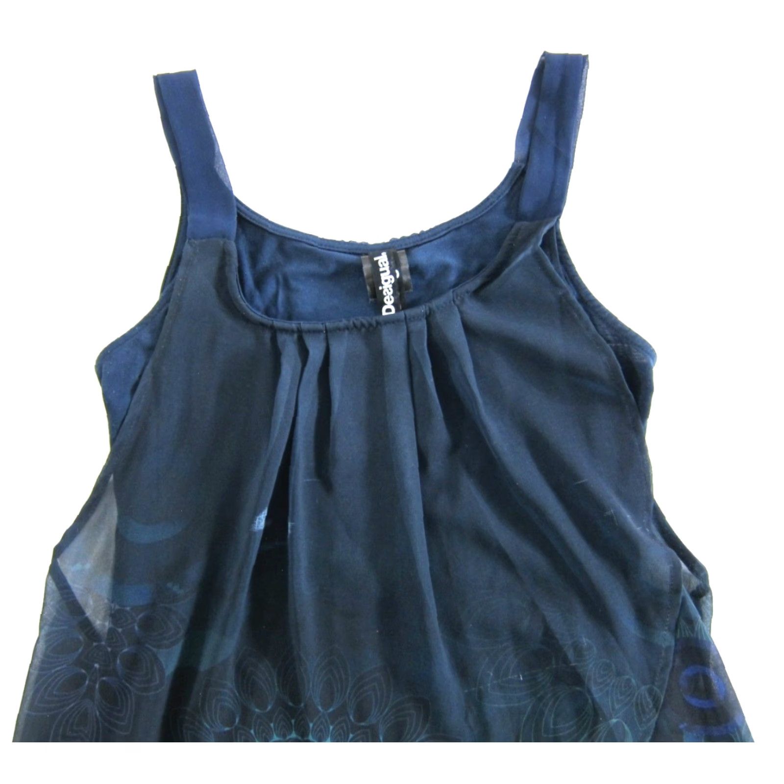Desigual VINTAGE Desigual Tank Dress Geometric Blue XS Women Size XS / US 0-2 / IT 36-38 - 4 Thumbnail