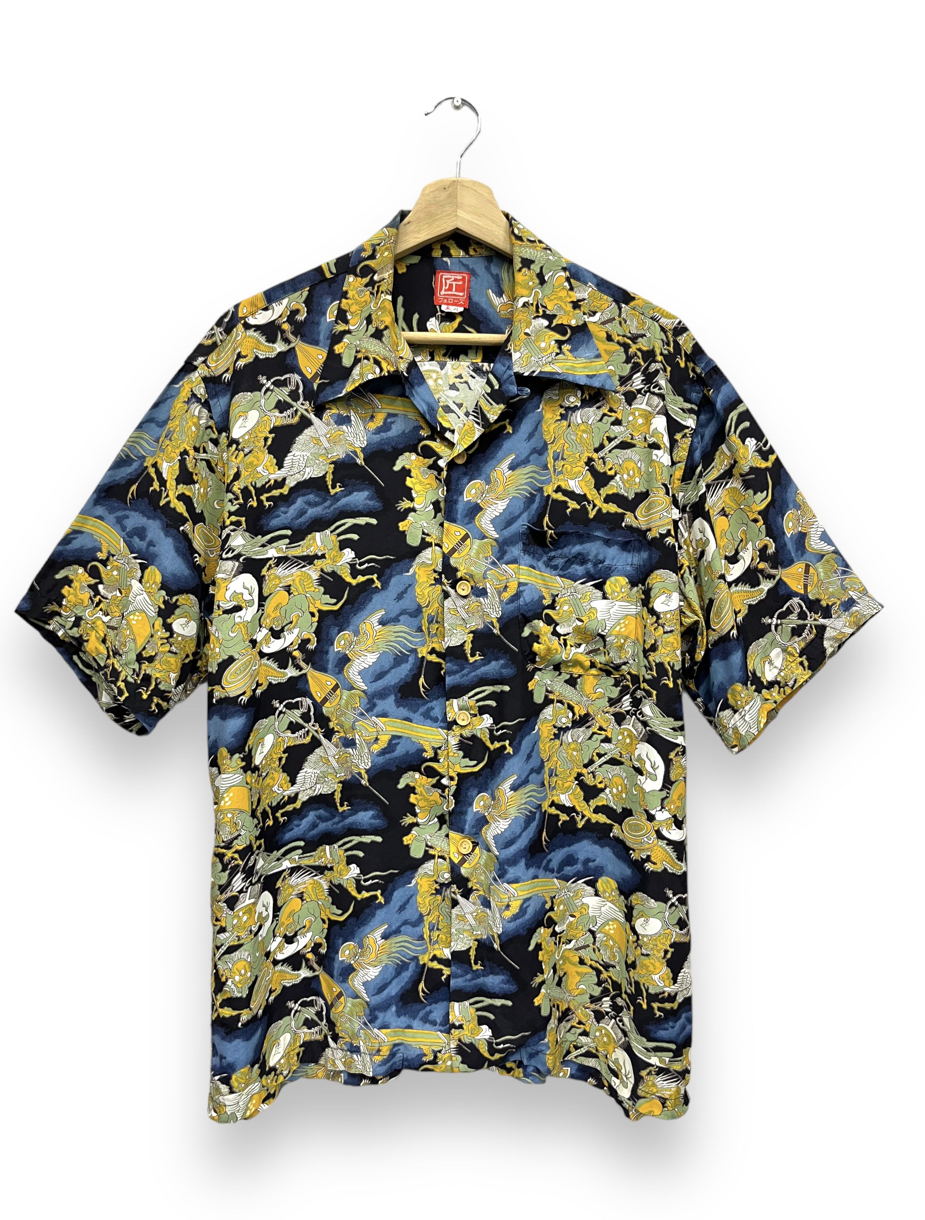 Pherrow's Vtg PHERROWS Art Demonic Full Print Tattoo Wear Rayon Shirt Size US M / EU 48-50 / 2 - 3 Thumbnail