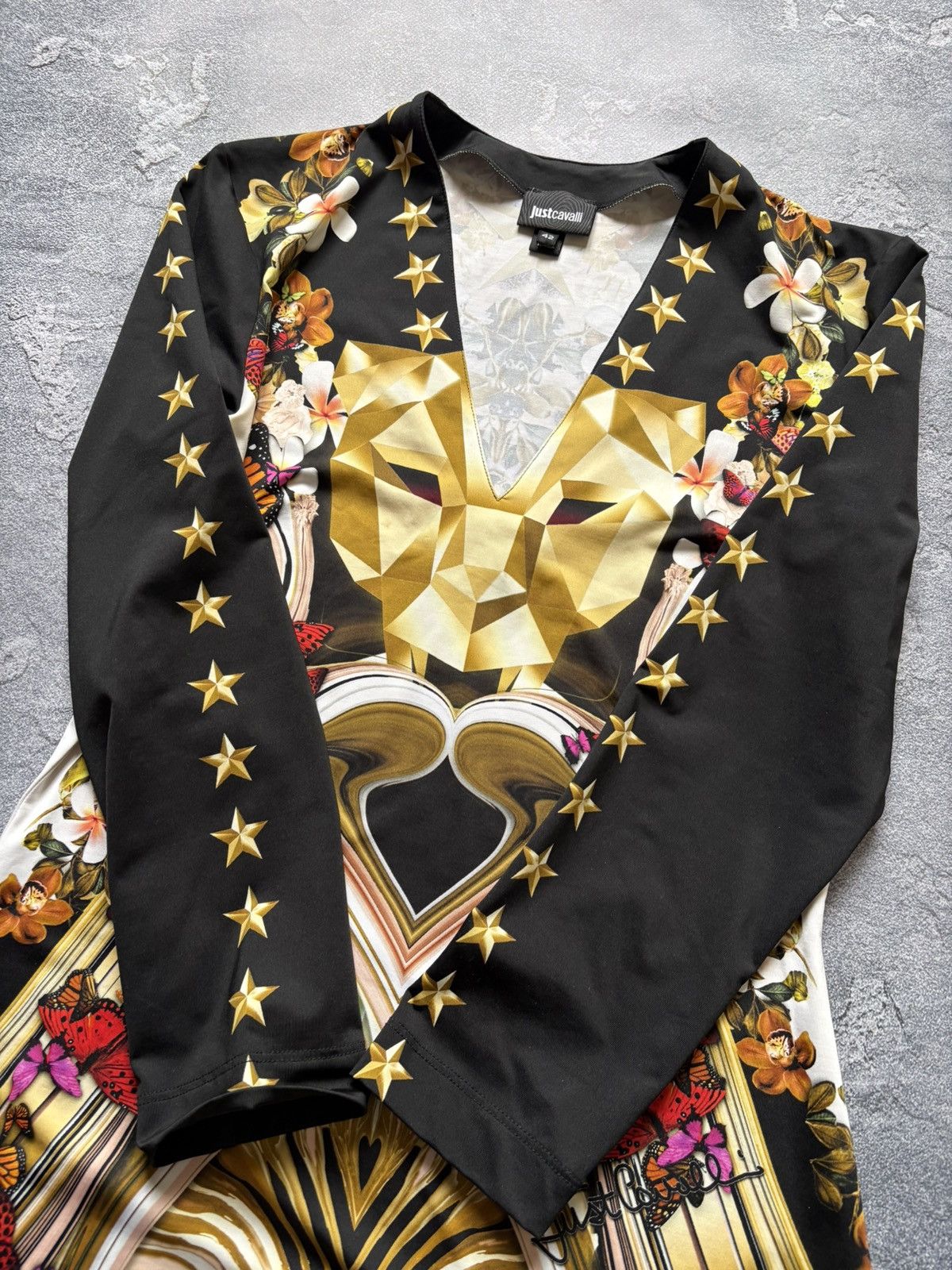 Just Cavalli Just Cavalli Luxury Multicolour Butterfly Star Pattern Dress Size M / US 6-8 / IT 42-44 - 7 Thumbnail
