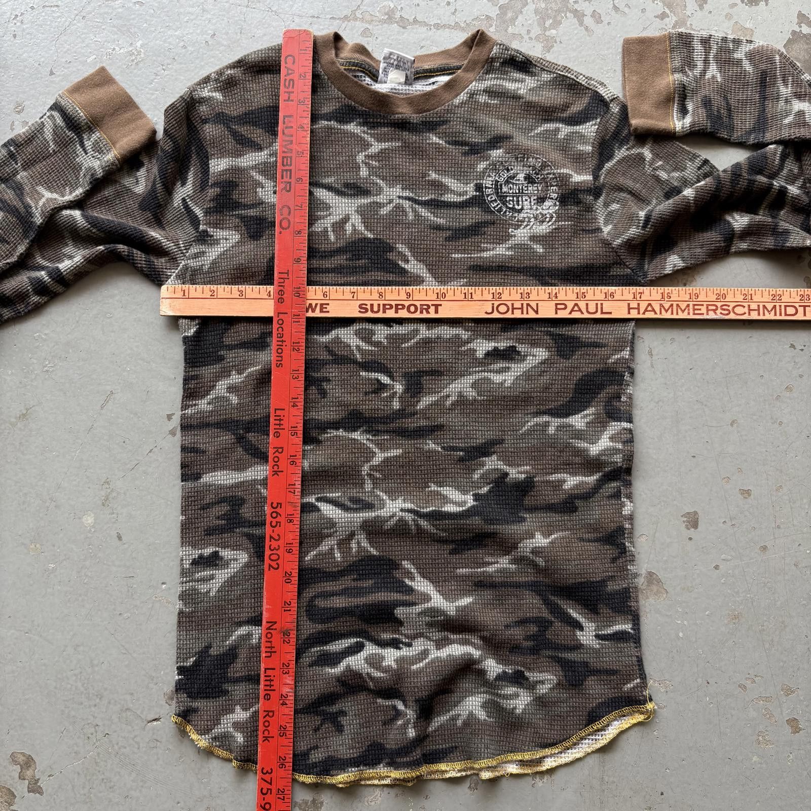 Old Navy × Vintage Vintage Y2K Old Navy California Surf Camo Thermal Shirt Size US S / EU 44-46 / 1 - 6 Thumbnail