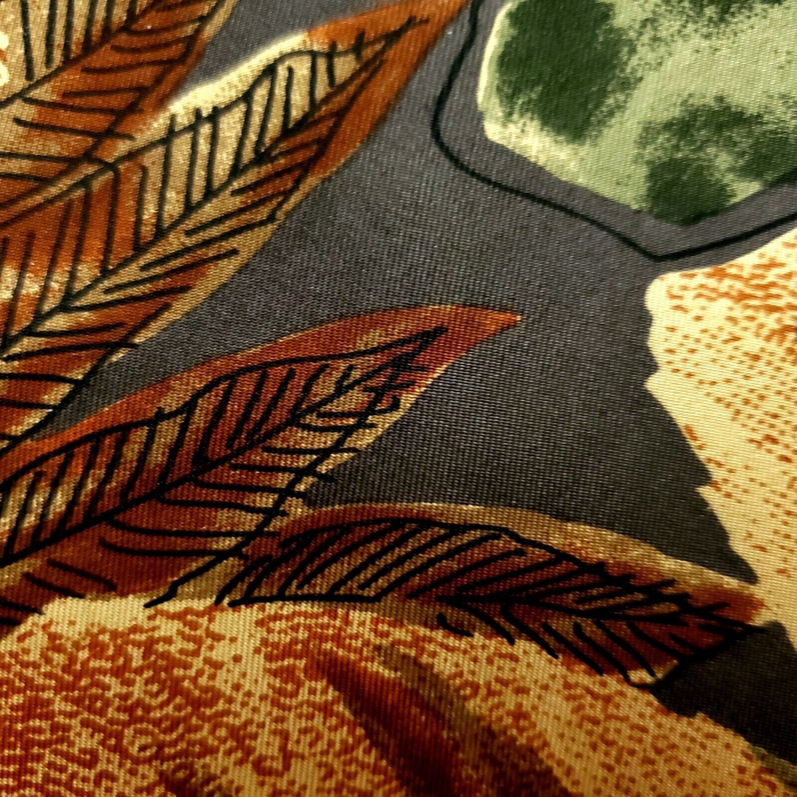 Givenchy Givenchy Monsieur Silk Tie Floral Abstract Tie Green Brown L Size ONE SIZE - 2 Thumbnail