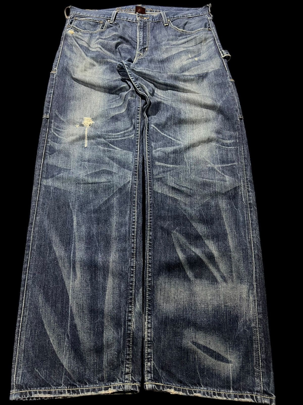 Levi's 💥Baggy💥Vintage Levis 203 Carpenter Washed Distressed Jeans Size US 35 - 1 Thumbnail