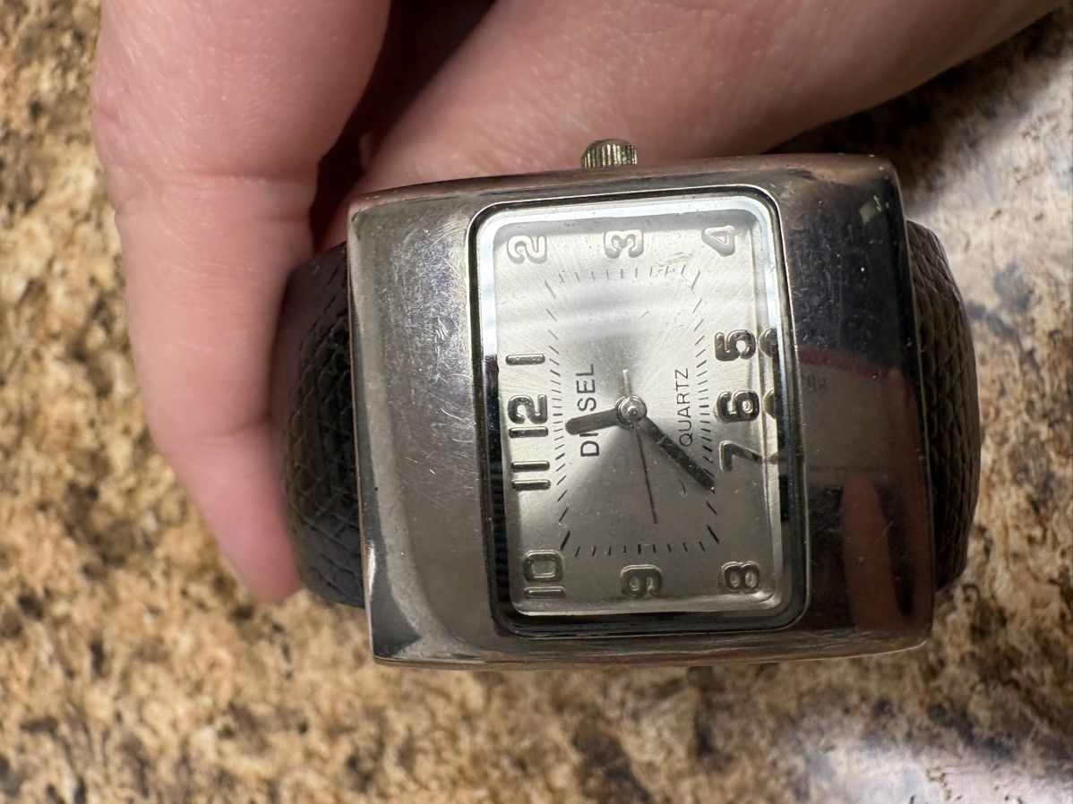 Diesel Women’s Cuff Watch Wide Black Band Square Face Quartz Y2K Size ONE SIZE - 1 Thumbnail