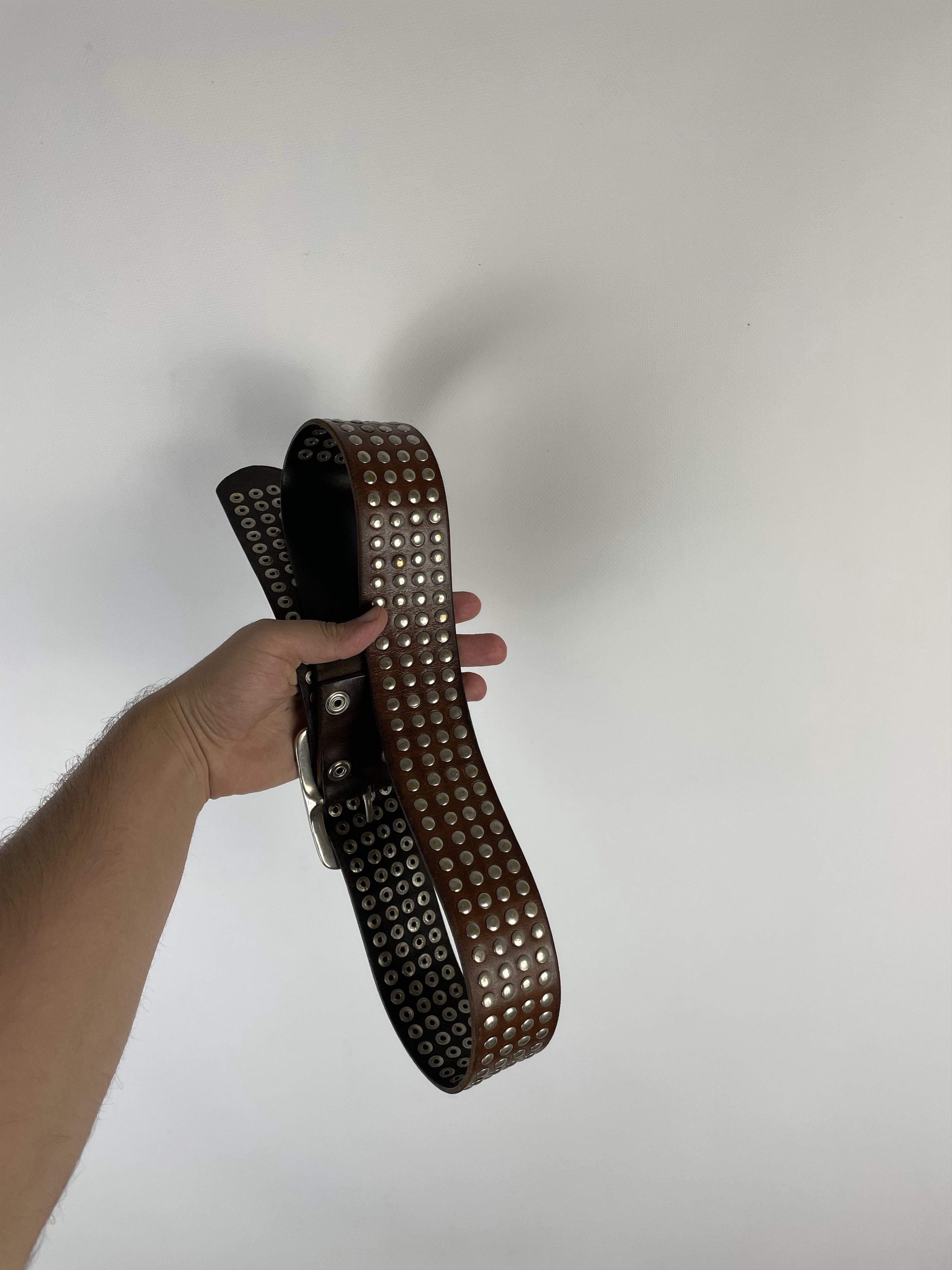 Japanese Brand × Vintage Vintage Leather belt Avant Garde Style Y2k Size ONE SIZE - 4 Thumbnail