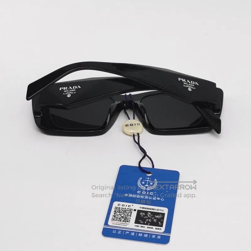 Prada Prada Logo Frame Sunglasses. Size ONE SIZE - 3 Thumbnail