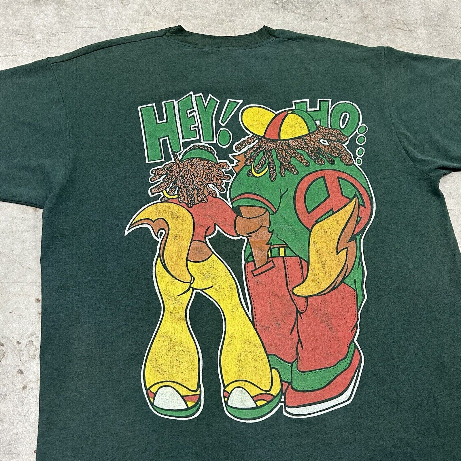 Fruit Of The Loom Freaknik Taz Front Back Dyke Parody Green T Shirt X-Large XL Size US XL / EU 56 / 4 - 4 Thumbnail