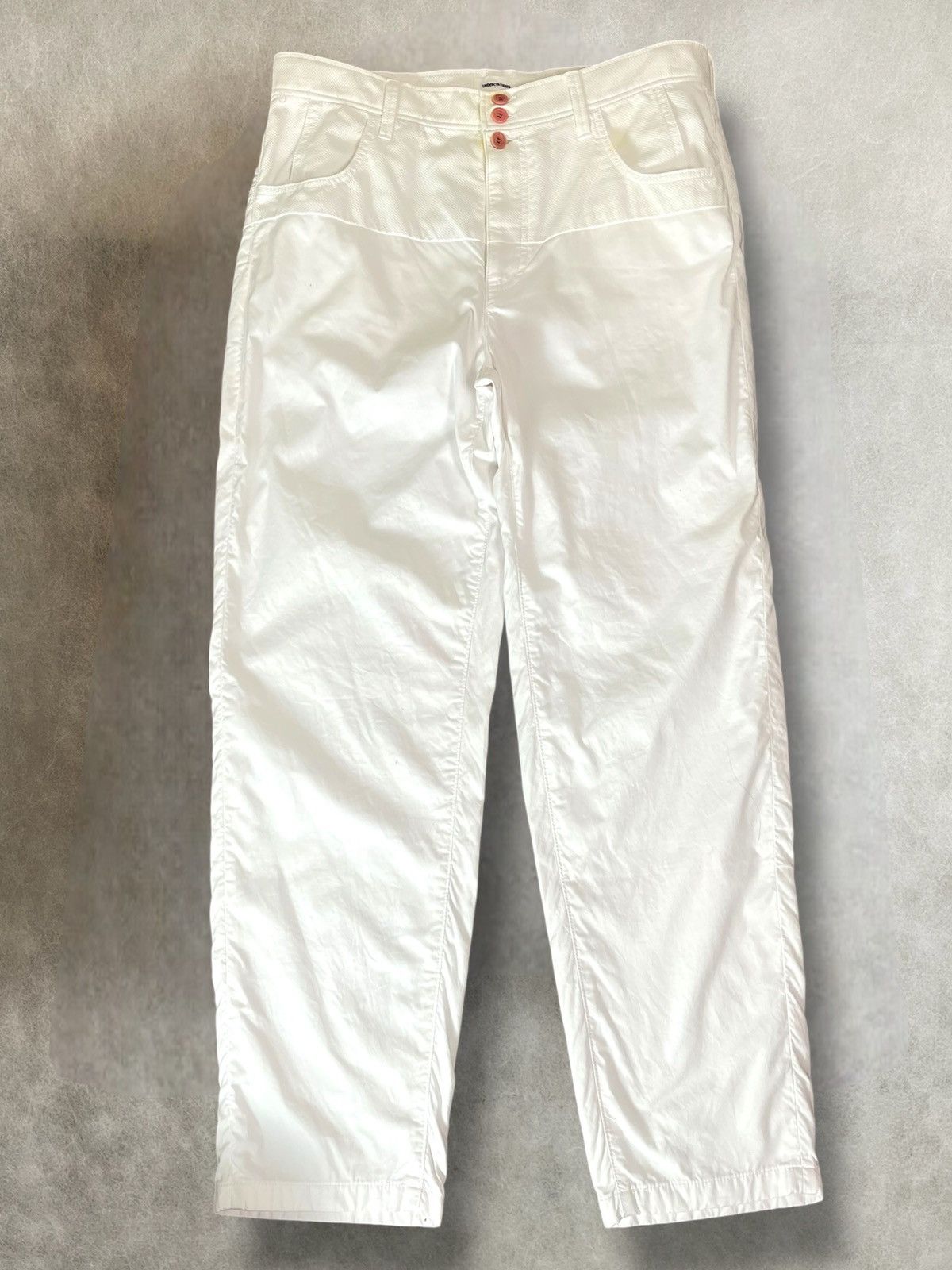 Undercover Ss2013 Undercover white double layered cotton trousers Size US 34 / EU 50 - 1 Thumbnail