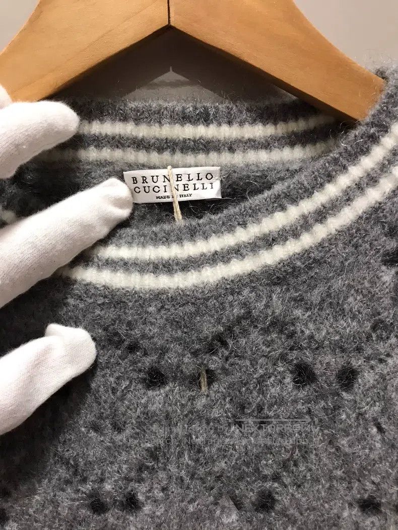 Brunello Cucinelli Brunello Cucinelli Lace cashmere and sea horse wool knitte Size M / US 6-8 / IT 42-44 - 6 Thumbnail