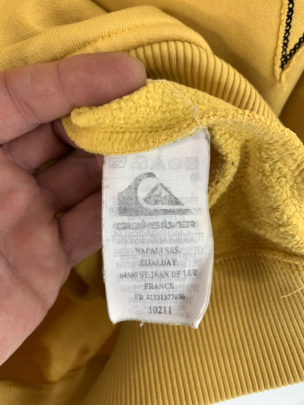 Quicksilver Vintage Quicksilver Yellow Hoodie XL Size Size US XL / EU 56 / 4 - 8 Thumbnail