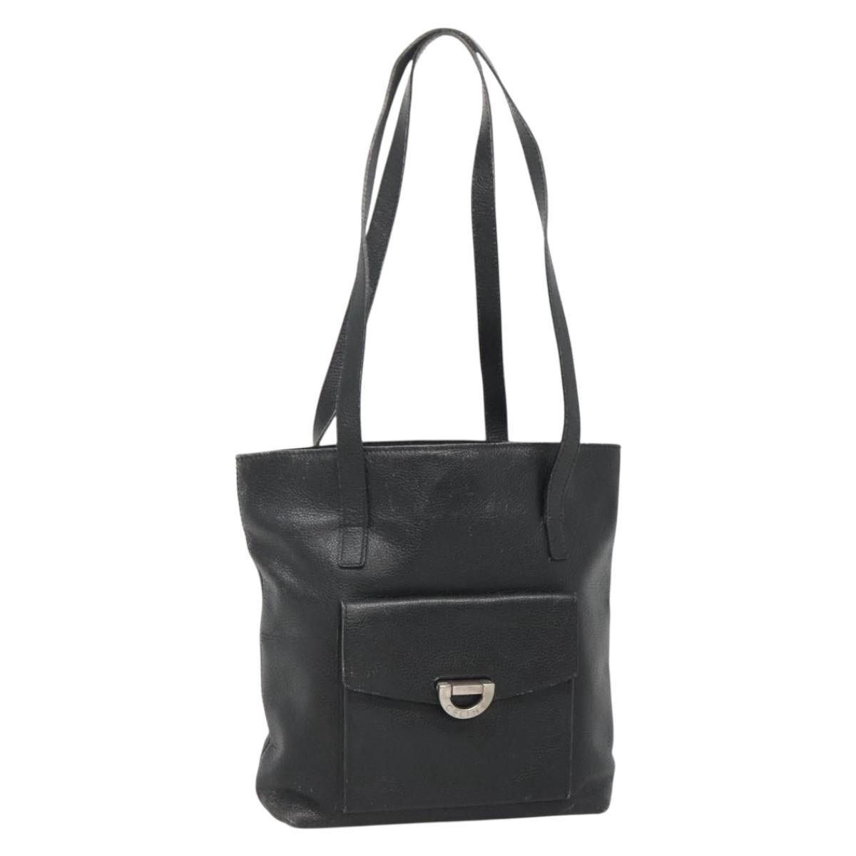 Celine CELINE Shoulder Bag Leather Black Silver Size ONE SIZE - 1 Thumbnail