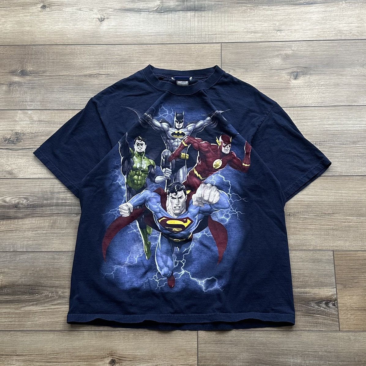 DC Comics Vintage 2000s DC Comics Justice League Superhero Graphic Tee Size US L / EU 52-54 / 3 - 1 Thumbnail