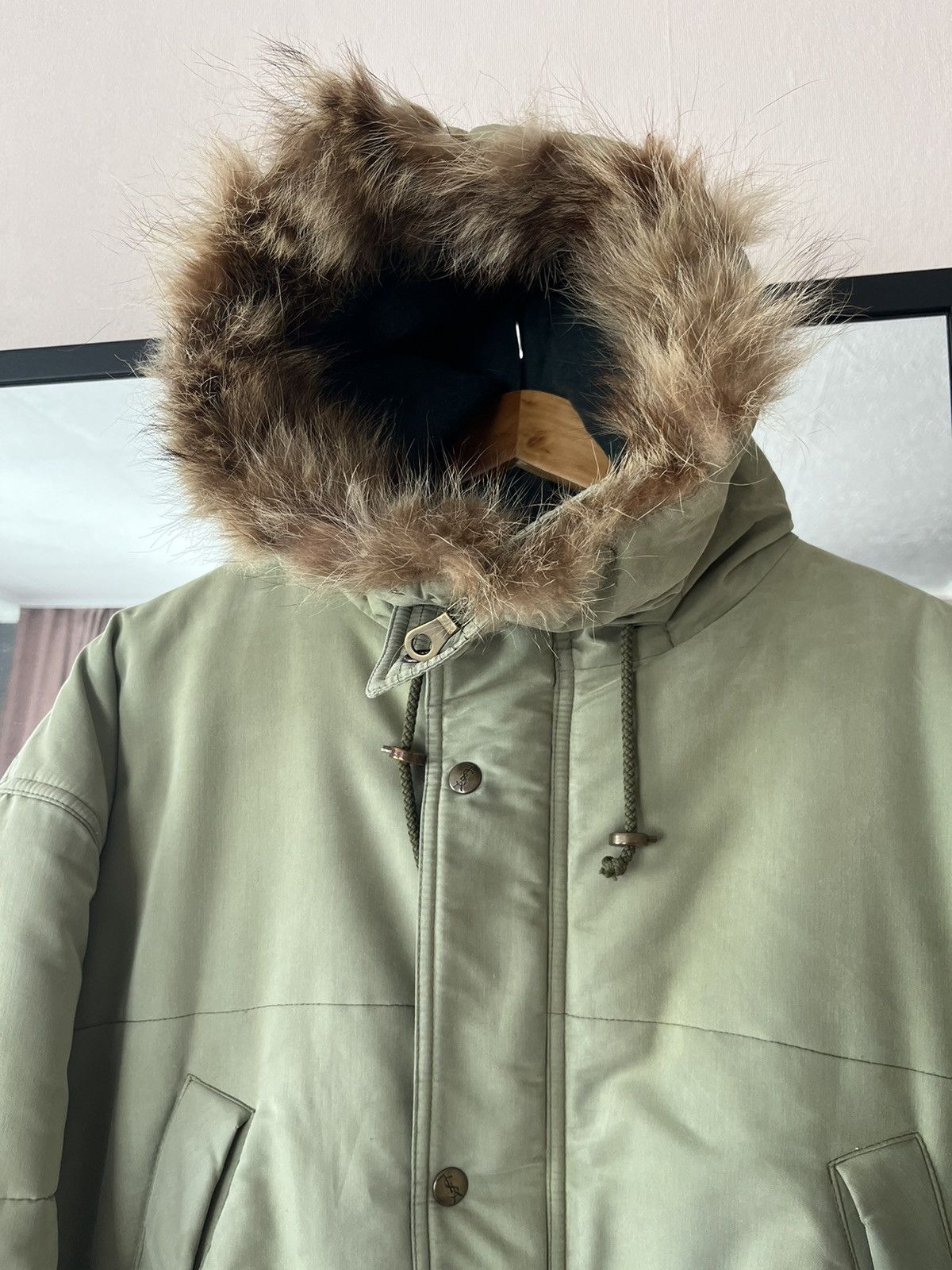Saint Laurent Paris Vintage 90s Winter YSL Jacket Heavy Parka Jacket Size US L / EU 52-54 / 3 - 3 Thumbnail