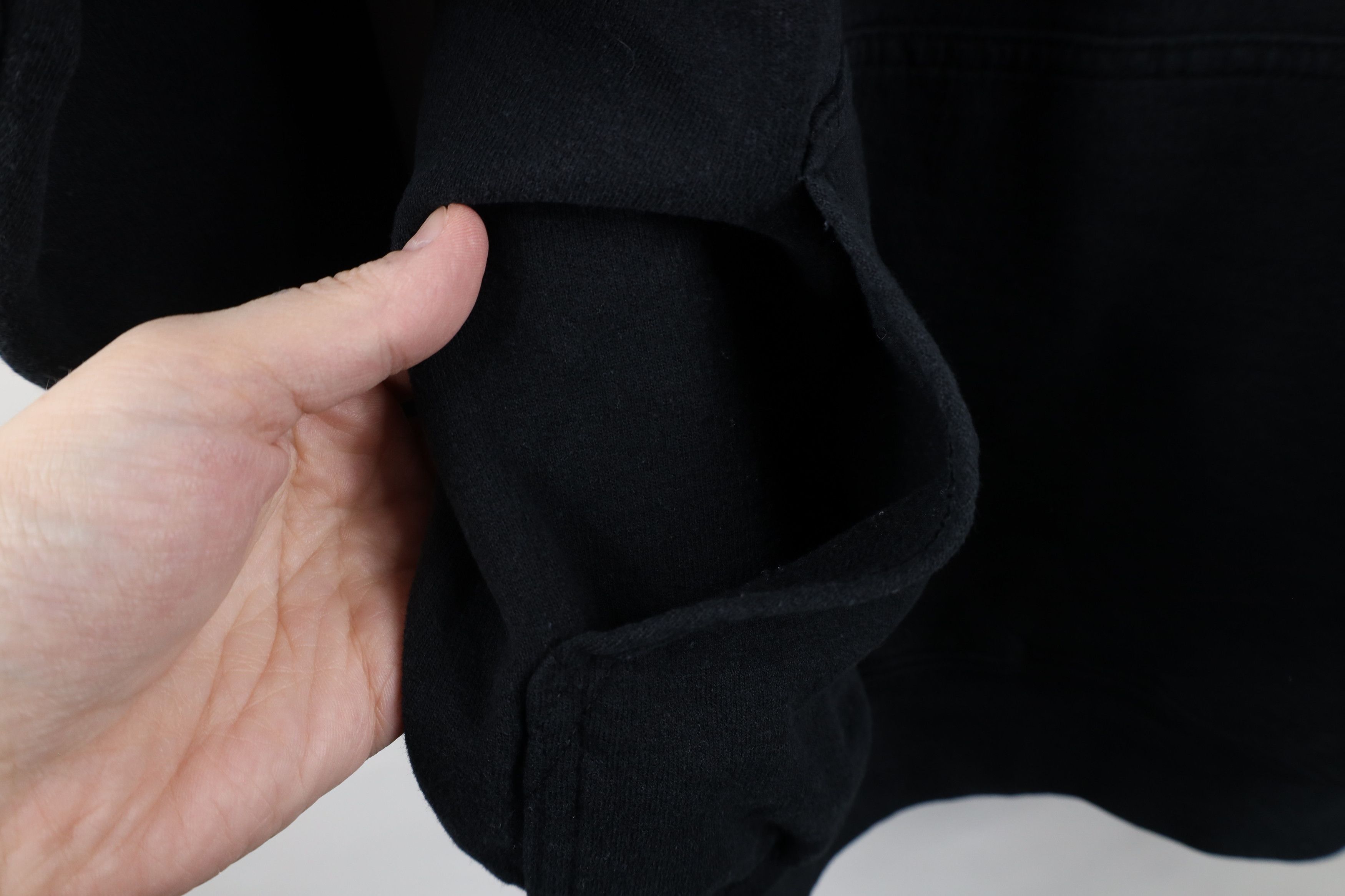Vintage Vintage 90s Streetwear Blank Hoodie Sweatshirt Black Size US XXL / EU 58 / 5 - 6 Thumbnail