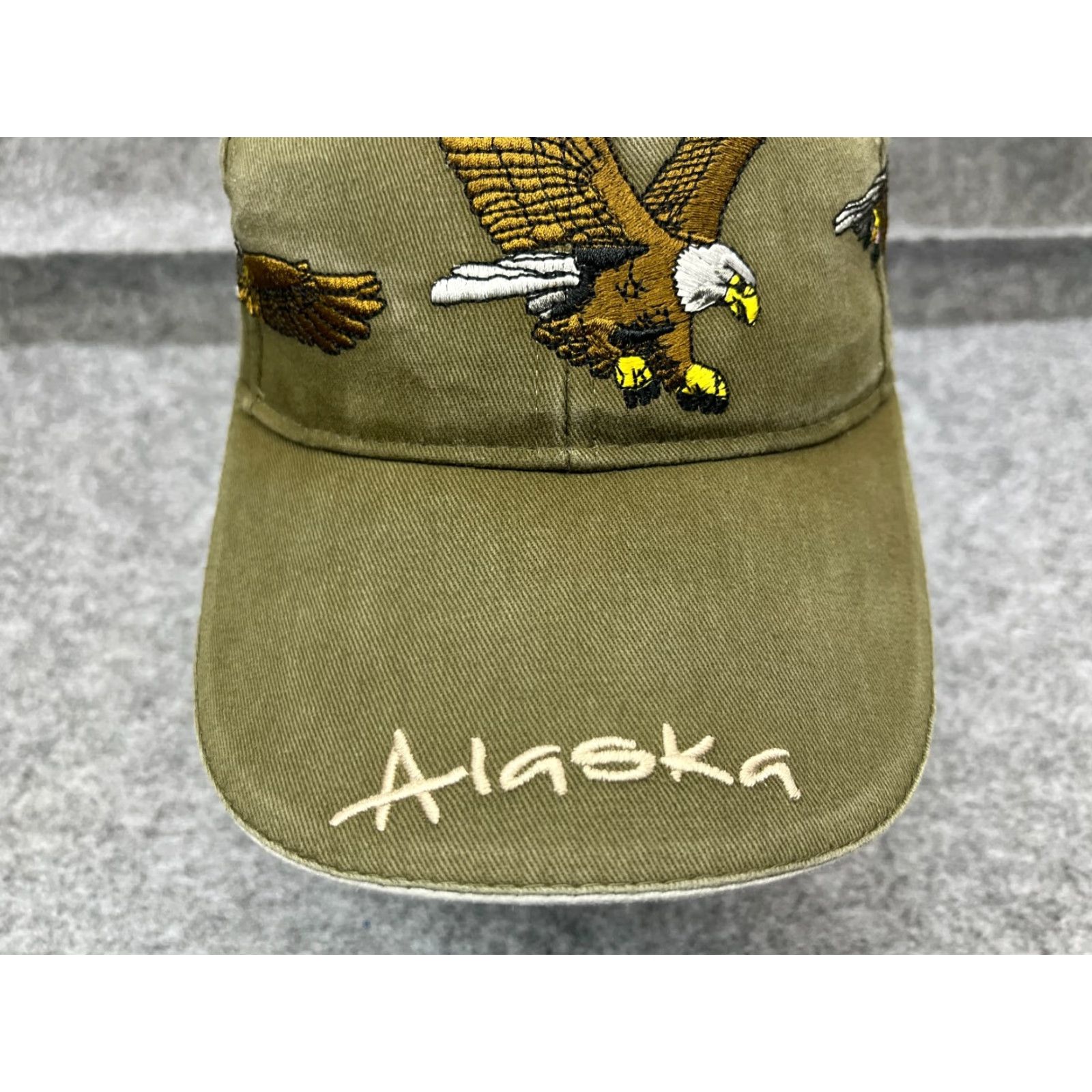 Vintage Eagles Alaska Hat Cap Strap Back Adult One Size Green Embroidered Polyester Twill Baseball Cap Men Outdoor Eagles Alaska Size ONE SIZE - 3 Thumbnail