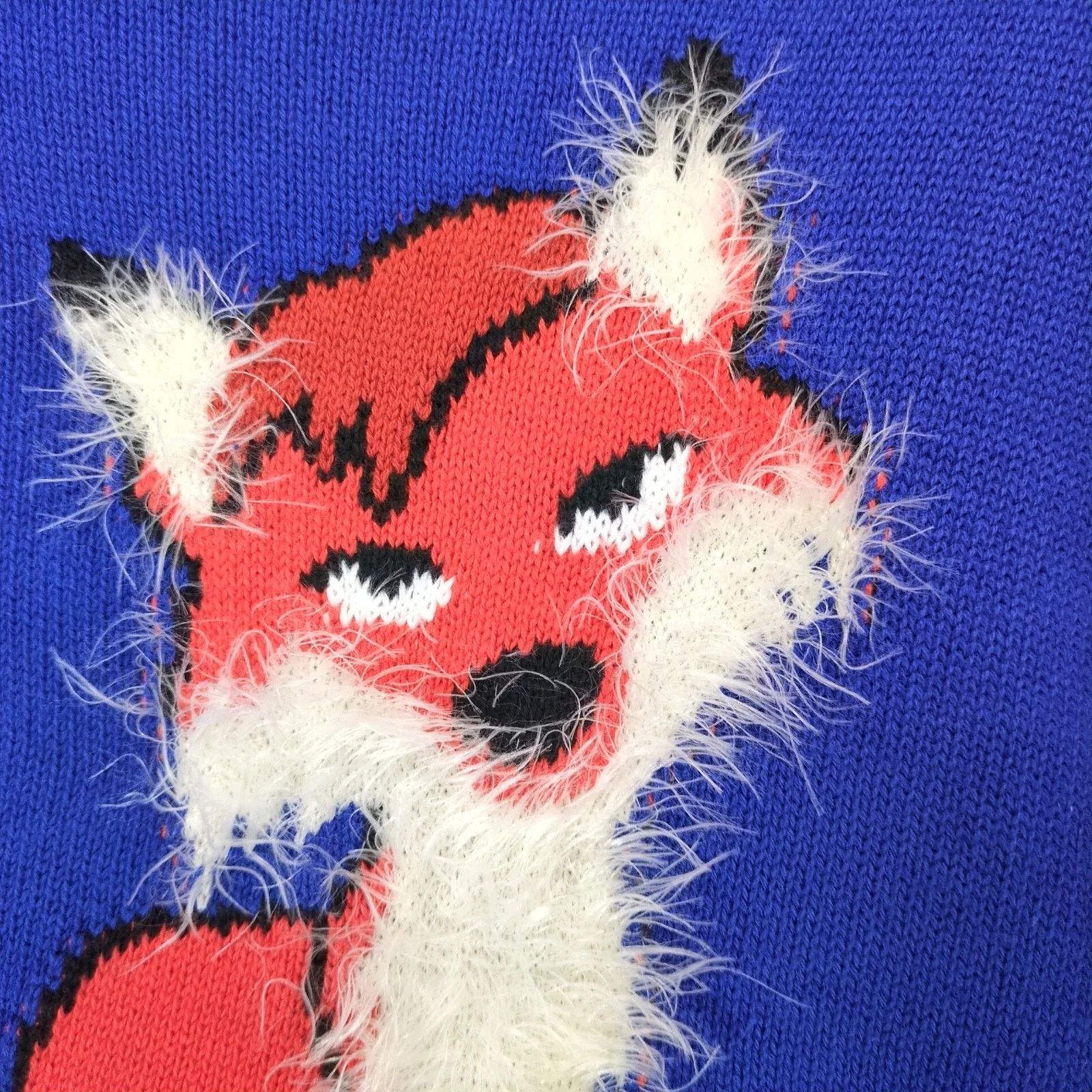 Other Copper Key Cute Fuzzy Fox Blue High-Low Sweater Women's L Size L / US 10 / IT 46 - 10 Thumbnail