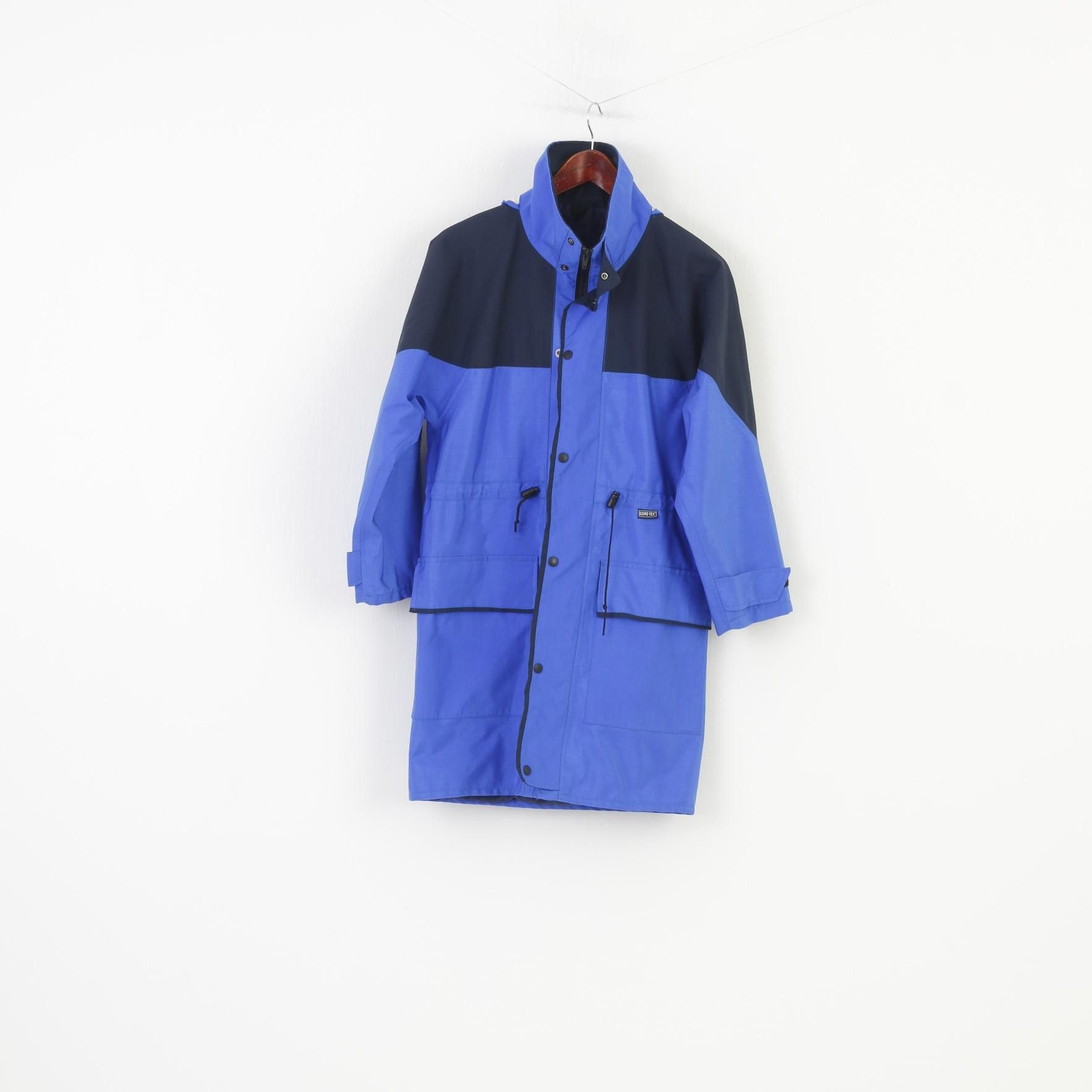 Goretex Gore-Tex Men XS Jacket Blue Full Zipper Hood Waterproof 0044 Size US XS / EU 42 / 0 - 1 Thumbnail