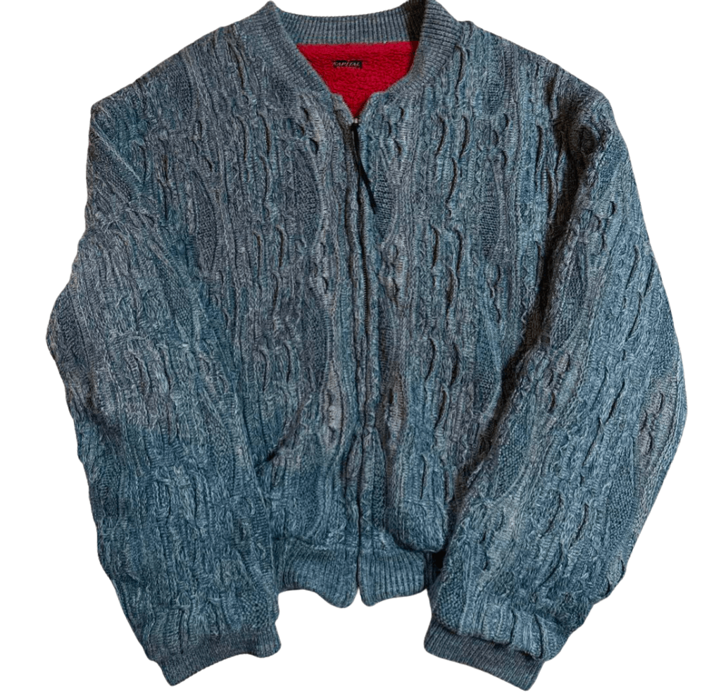 Kapital Kapital Boro Gaudy 7G Knit Fleece-Lined Bomber Jacket Size US L / EU 52-54 / 3 - 1 Thumbnail