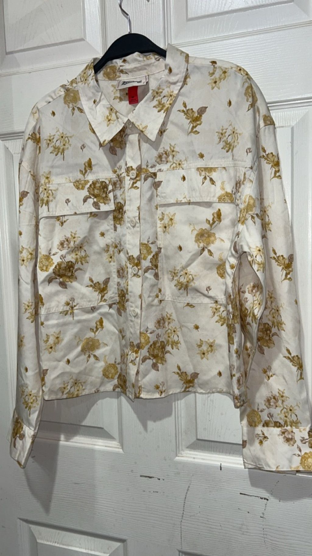 Woolrich Woolen Mills Women's Woolrich White Gold Floral Button Down Shirt M Size M / US 6-8 / IT 42-44 - 2 Thumbnail