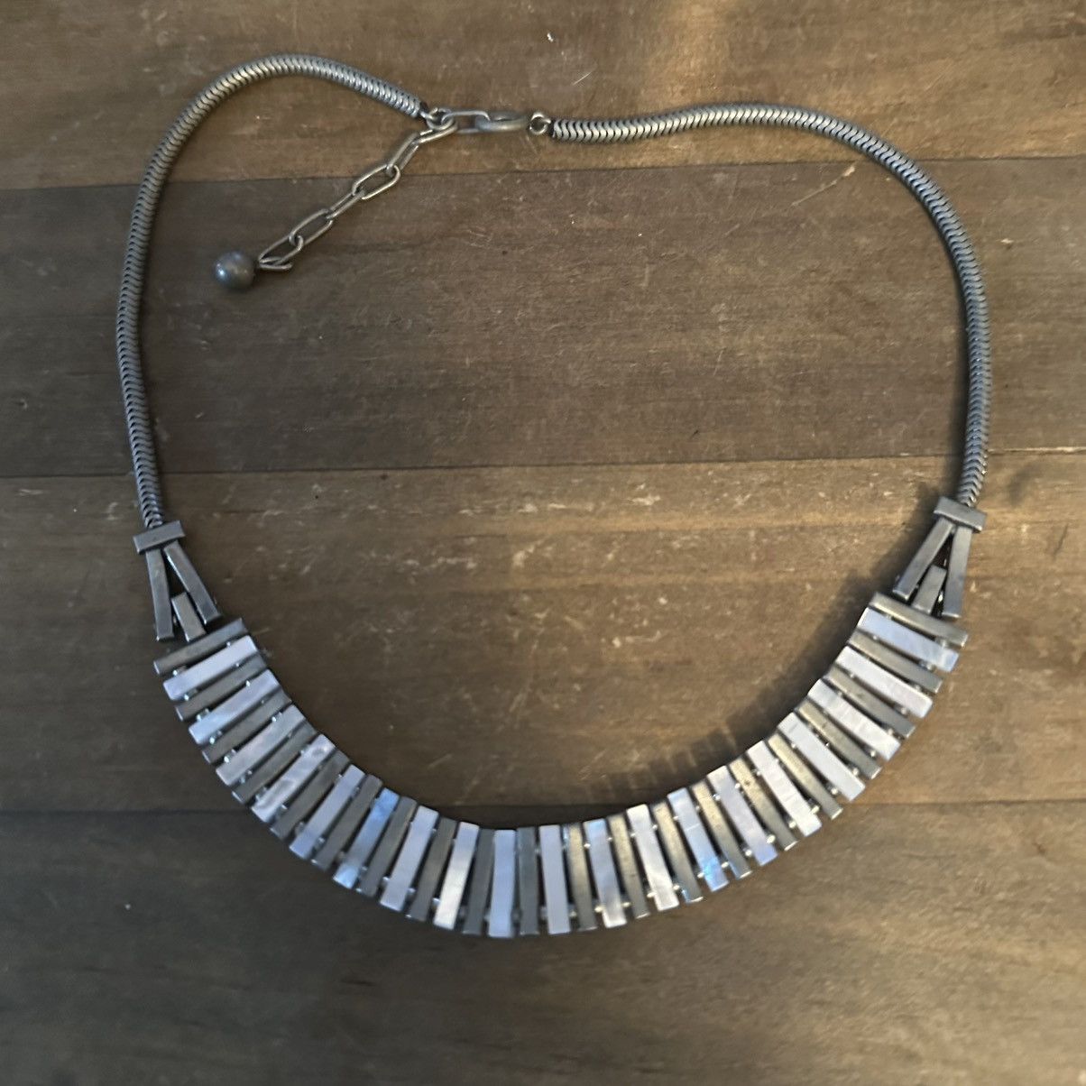 Vintage Vintage mother of pearl and rhinestone collar necklace Size ONE SIZE - 5 Thumbnail