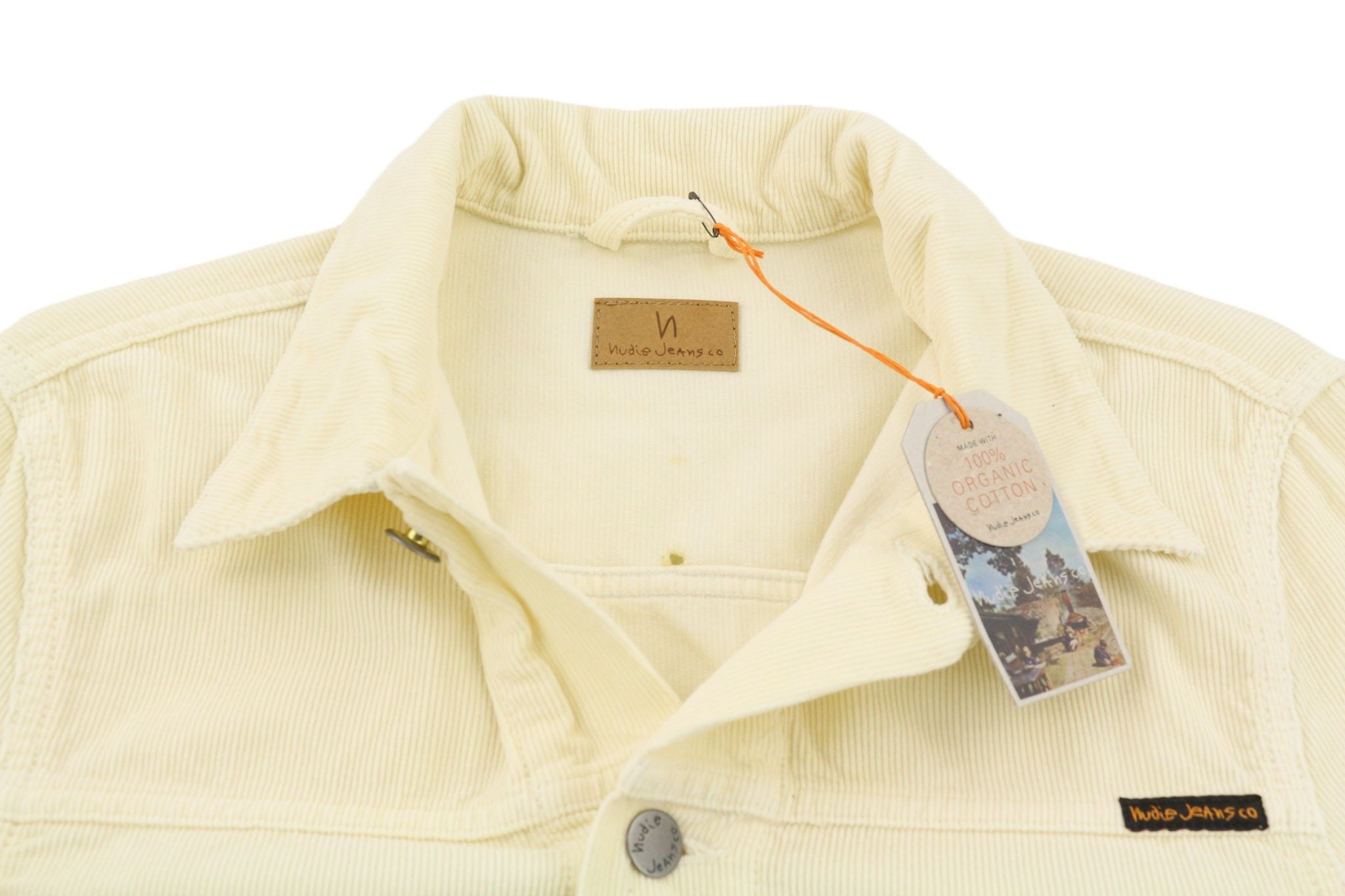 Nudie Jeans RONNY S Dusty White Cotton Corduroy Logo Jacket 81020 Size US S / EU 44-46 / 1 - 4 Thumbnail