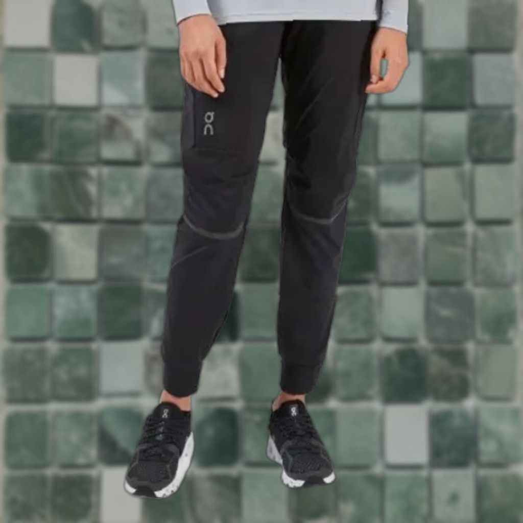 Vintage On Cloud Jogger Pants Black Women M Athletic Tapered Zip Pockets Reflective Windproof Wind Resistant Easy Care Size 32" / US 10 / IT 46 - 1 Thumbnail