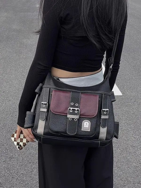 Japanese Brand Vintage Crossbody Bag High Quality PU Leather Shoulder Bag Size ONE SIZE - 2 Thumbnail
