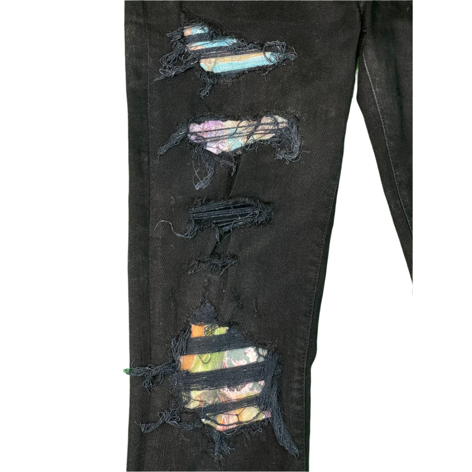 Amiri Amiri Thrasher Swan Patch Black Jeans Size US 32 / EU 48 - 3 Thumbnail
