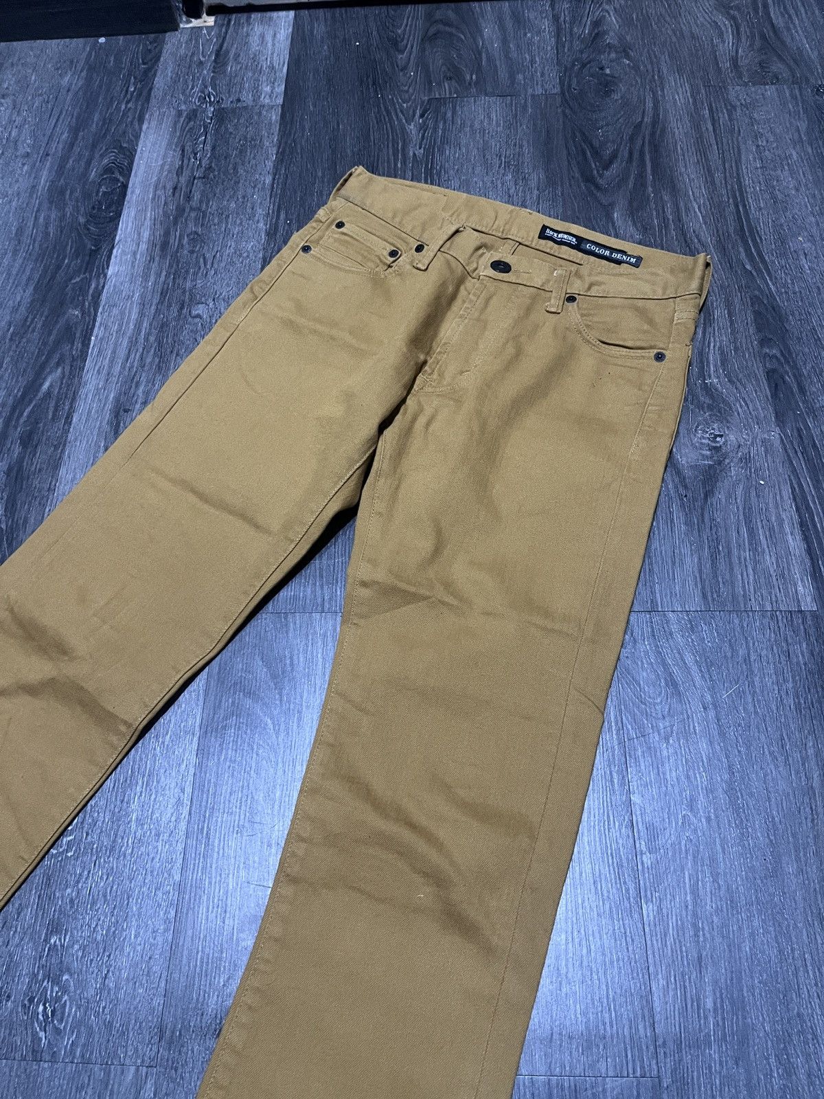 Hysteric Glamour × Japanese Brand × Tornado Mart Back Number Color Denim Edition (Mustard Yellow) Size US 30 / EU 46 - 3 Thumbnail