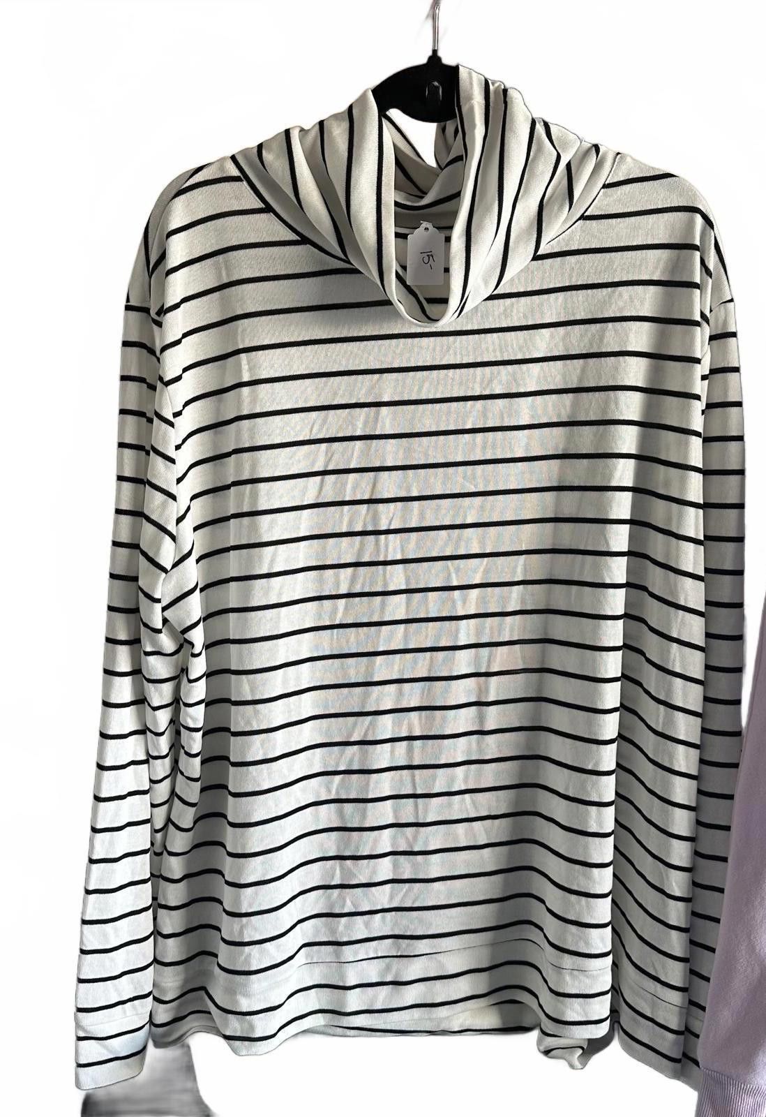 Designer Pink Lily Stylish Striped Top Size XXL / US 16-18 / IT 52-54 - 1 Preview