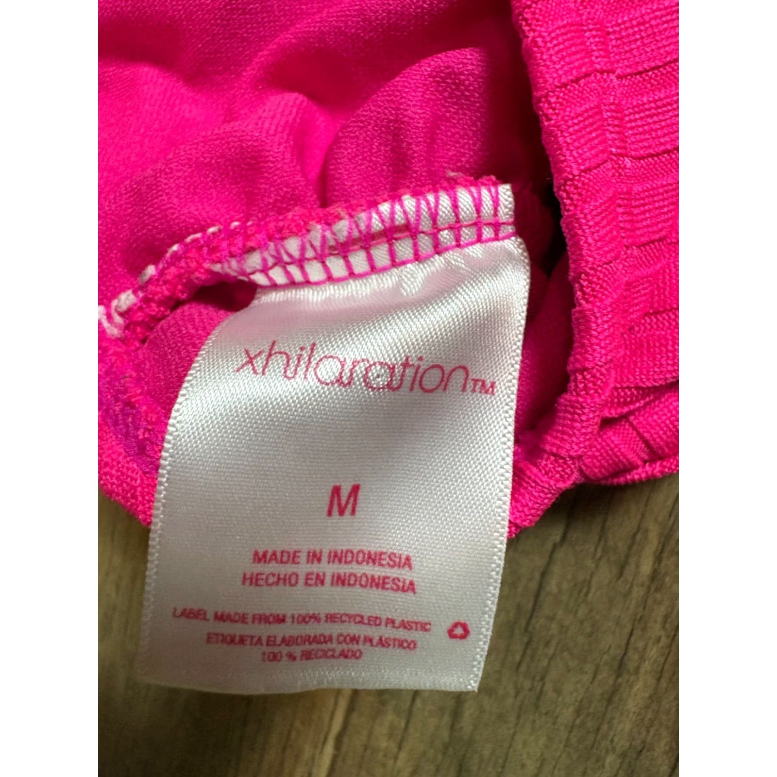 Vintage Xhilaration Bralette Bikini Top Womens Juniors Medium M Pink Tie Back Swim Suit Size M / US 6-8 / IT 42-44 - 3 Thumbnail