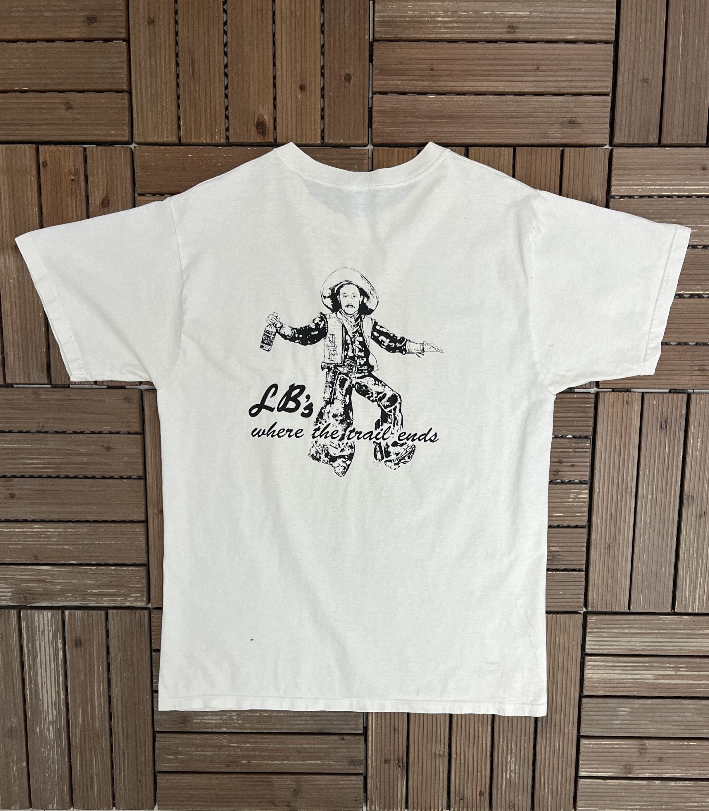 Russell Athletic × Vintage LB's Where The Trail Ends Vintage White T-Shirt Tee Size US L / EU 52-54 / 3 - 4 Thumbnail