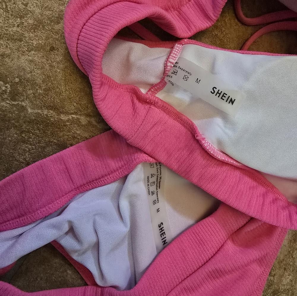 Shein Pink Neon SHEIN Bikini Set Size ONE SIZE - 4 Thumbnail