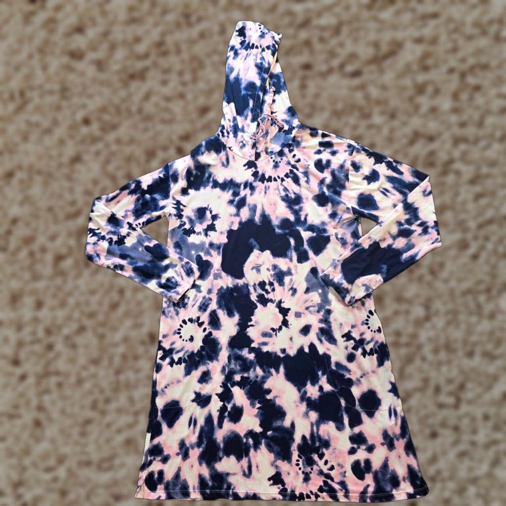 Betsey Johnson Betsey Johnson Dress Hoodie Pockets Tie Dye Blue Womens Size S Beach Casual Dress Short Summer Beach Theme Mens? Size S / US 4 / IT 40 - 1 Thumbnail