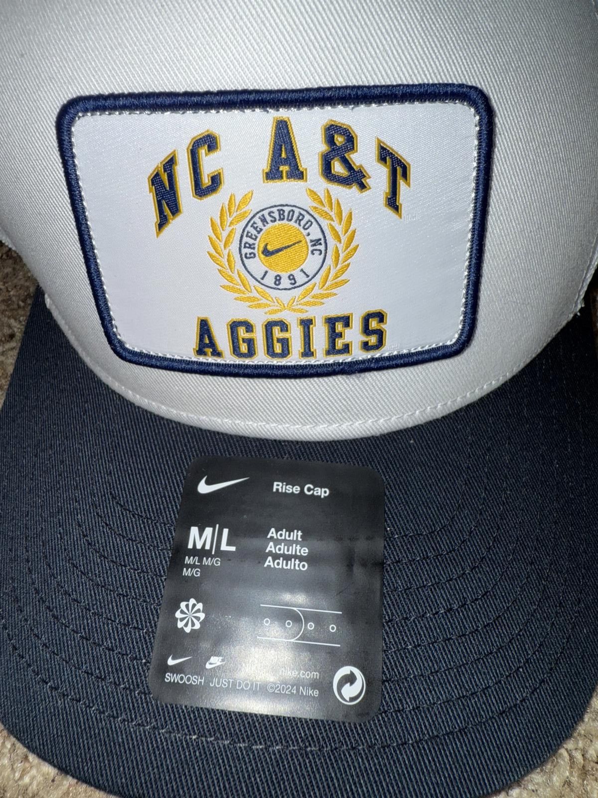 Nike Nike Adult Unisex NC A&T Aggies Rise Cap Hat Size ONE SIZE - 4 Thumbnail