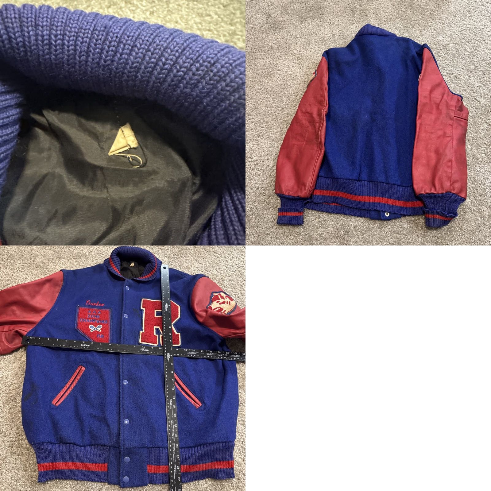Vintage VINTAGE 1988 Arizona Tennis Champions Letterman Varsity Jacket XL Red Blue “R” Men Size US XL / EU 56 / 4 - 8 Thumbnail