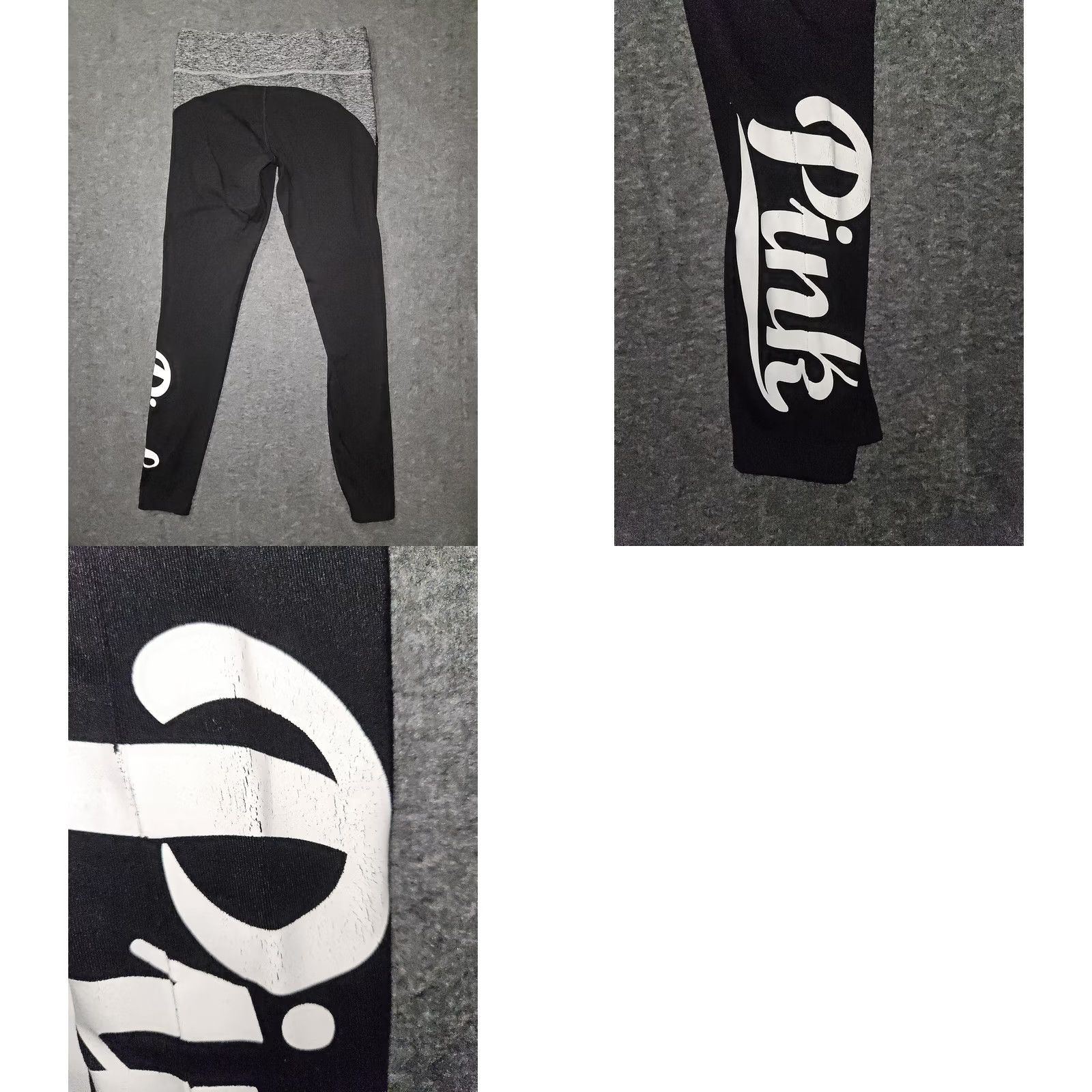 Victoria's Secret Victoria's Secret Pink Yoga Leggings Womens Small Black Fold Waist Athletic Gym Pants Size 28" / US 6 / IT 42 - 8 Thumbnail