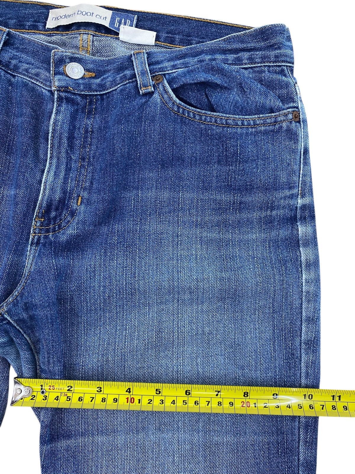 Gap GAP Faded Blue Wash Whiskered Style Boot Cut Jeans Size US 32 / EU 48 - 7 Thumbnail