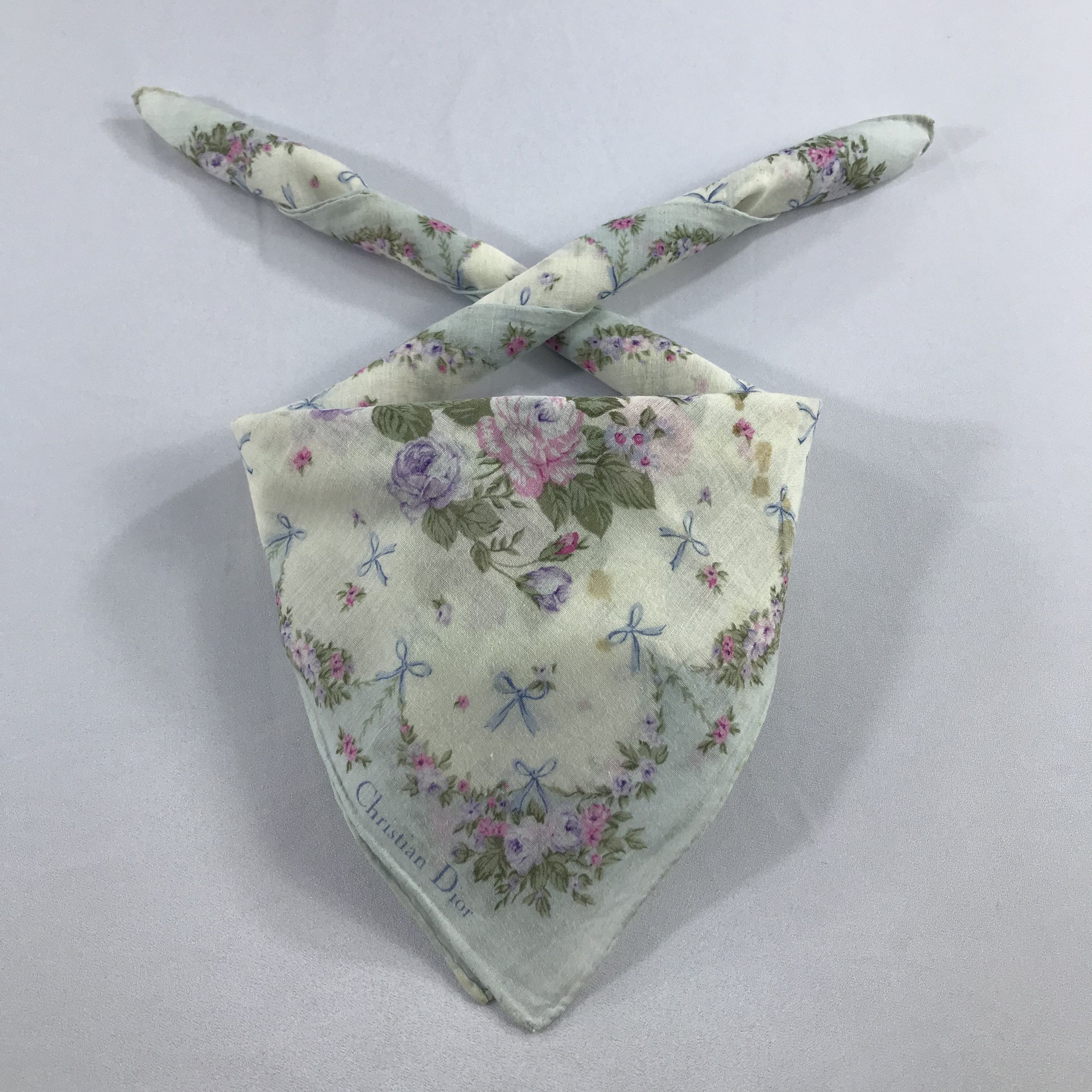 Vintage Christian Dior Bandana / Handkerchief / Neckerchief - S2276 Size ONE SIZE - 4 Thumbnail