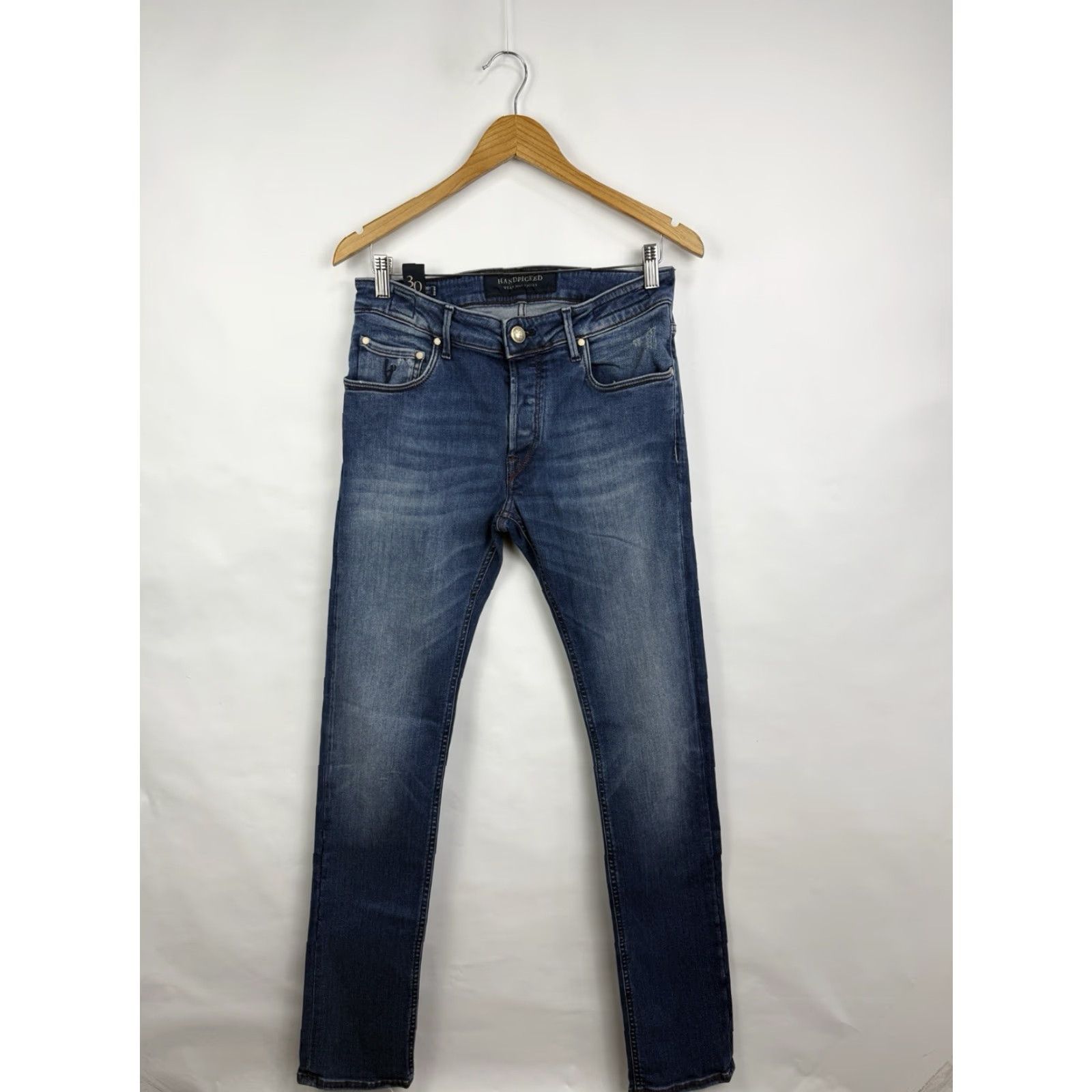 Vintage Handpicked Luxury Jeans Made in Italy Slim Fit Size 30 Jeans Mens Slim 30 Blue 32.68 Inseam Size US 30 / EU 46 - 3 Thumbnail