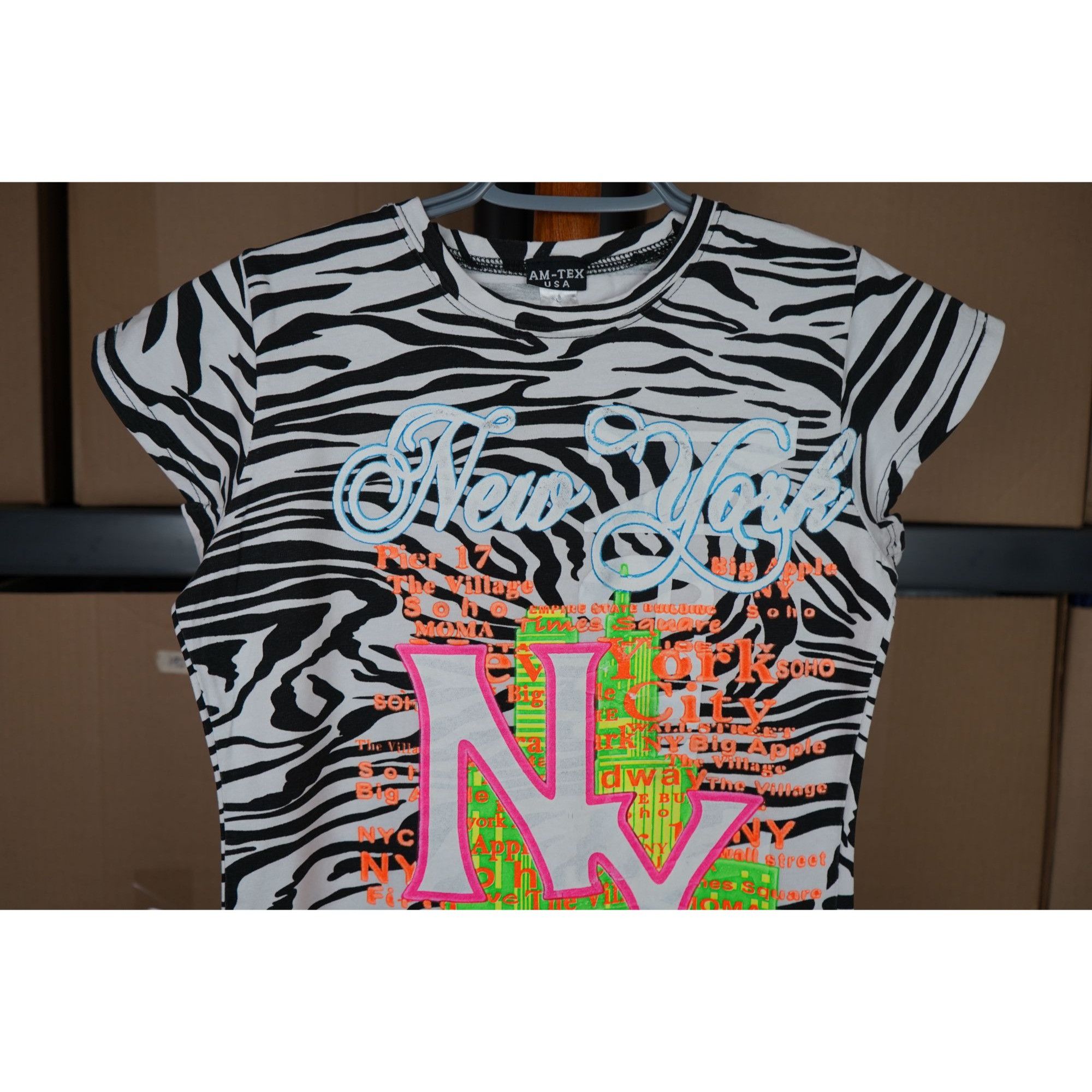 Vintage Vintage New York Zebra Pattern T-shirt Women's S #444 Size S / US 4 / IT 40 - 3 Thumbnail