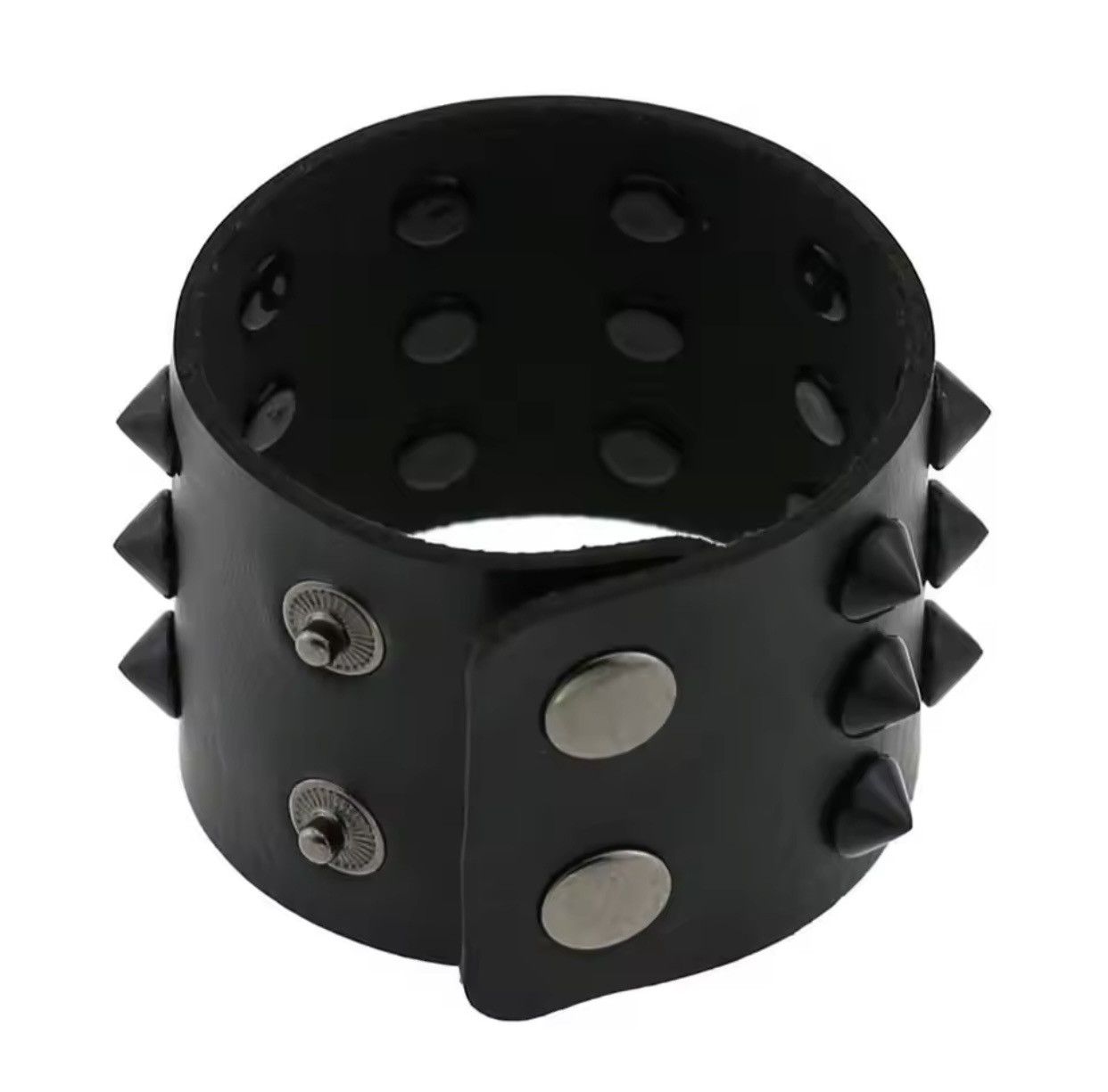 Leather Punk Style Leather Spiked Bracelet Size ONE SIZE - 2 Thumbnail
