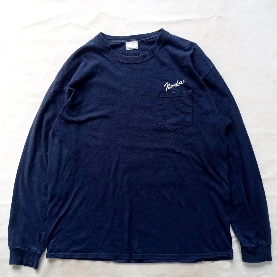 Number (N)ine Number Nine Japan embroidery logo pocket longsleeve tee Size US L / EU 52-54 / 3 - 1 Thumbnail