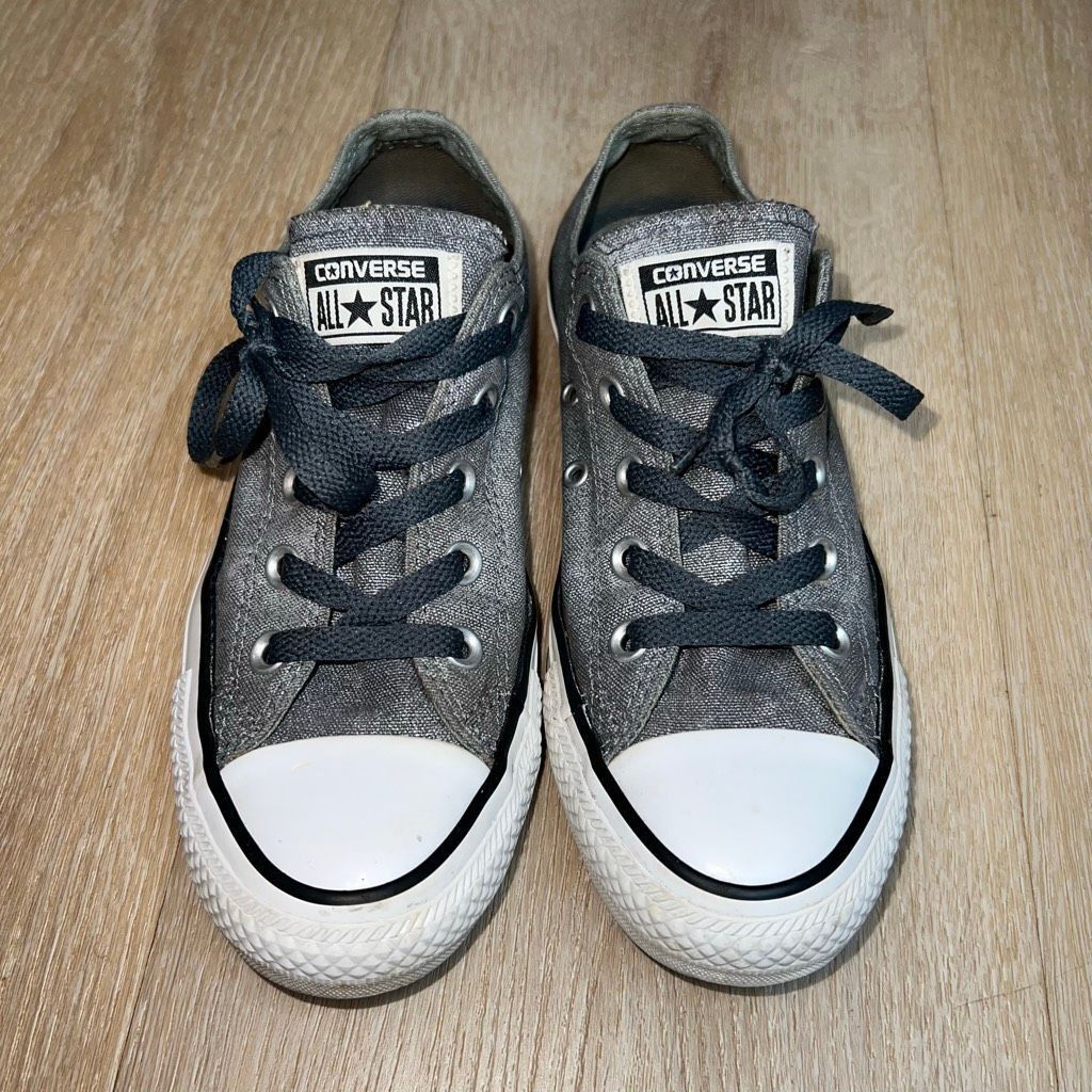 Converse Converse All Star Chuck Taylor Low Top Sneakers, Gray Denim Color, Women’s US 6 Size US 6 / IT 36 - 11 Thumbnail