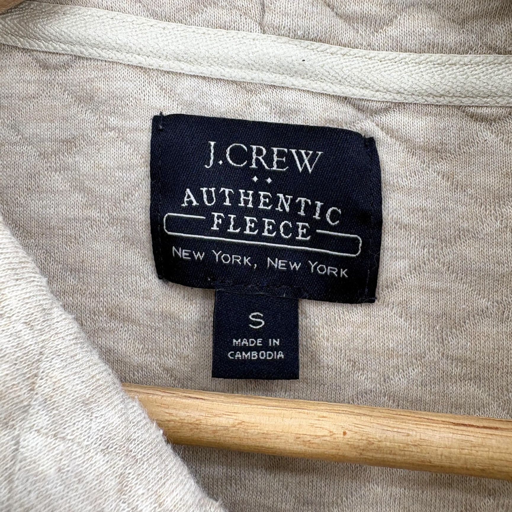 J.Crew VINTAGE J.CREW Sweatshirt Mens Small Beige Quilted Shawl Collar Preppy Fleece Pullover Size US S / EU 44-46 / 1 - 3 Thumbnail
