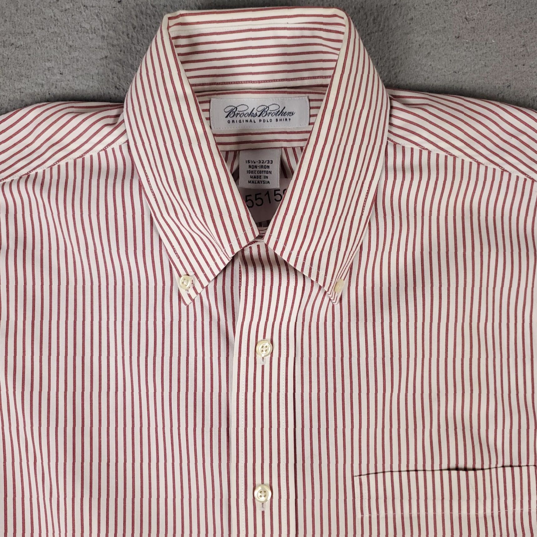 Brooks Brothers Vintage Brooks Brothers Men’s Dress Shirt 15.5 Red Striped Long Sleeve Button Up Business Casual Size 40R - 2 Thumbnail