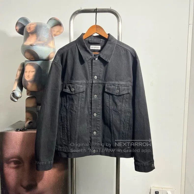 Balenciaga Balenciaga Crystal Logo Denim Jacket. Size US XS / EU 42 / 0 - 1 Thumbnail